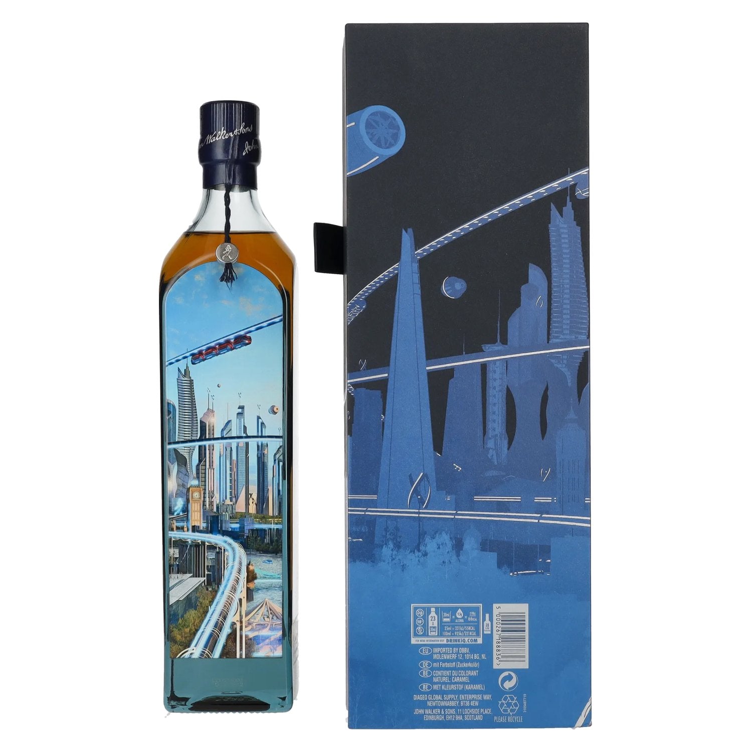 Johnnie Walker Blue Label City Edition London Blended Scotch Whisky 40% Vol. 0,7l in Geschenkbox