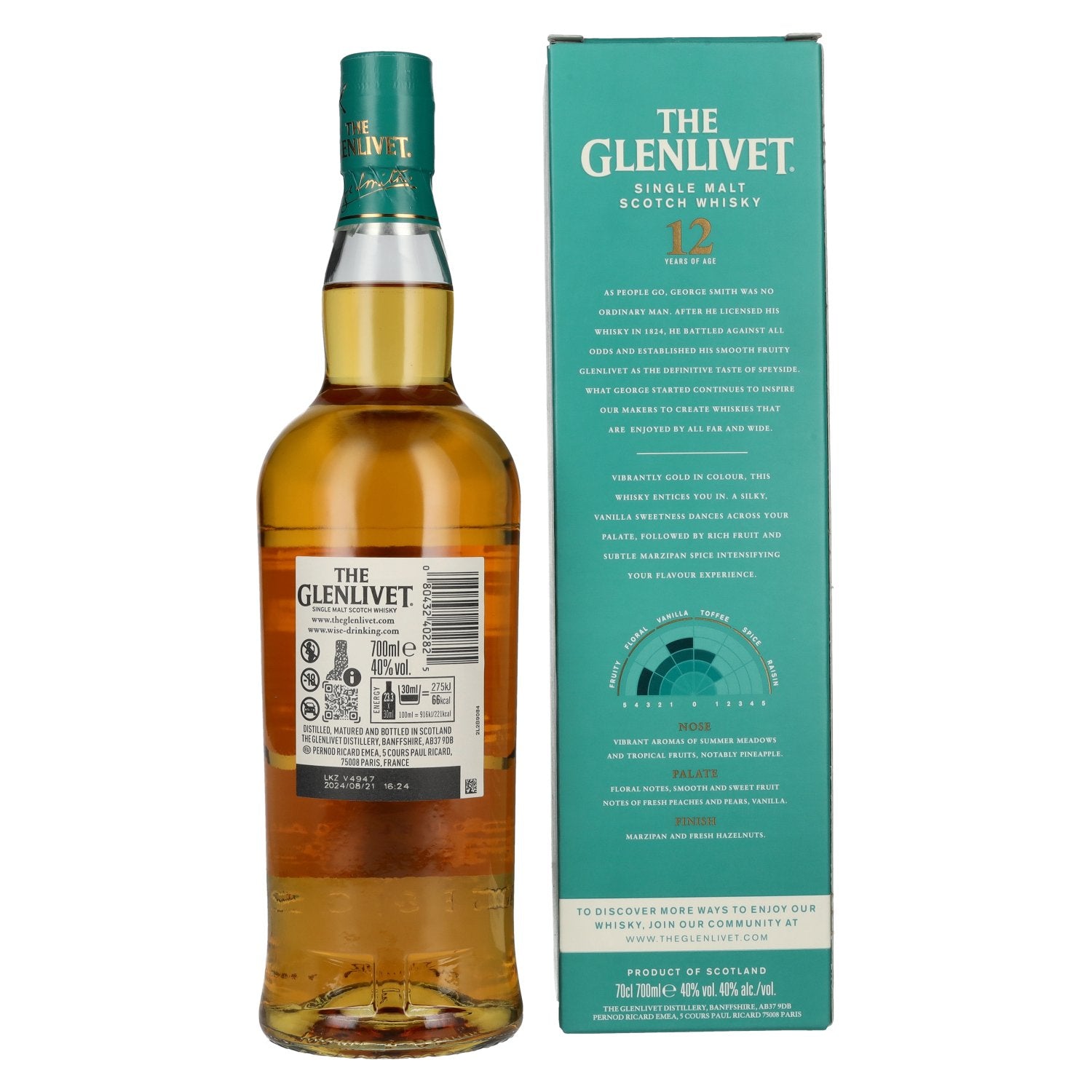 The Glenlivet 12 Years Old DOUBLE OAK 40% Vol. 0,7l en boîte cadeau