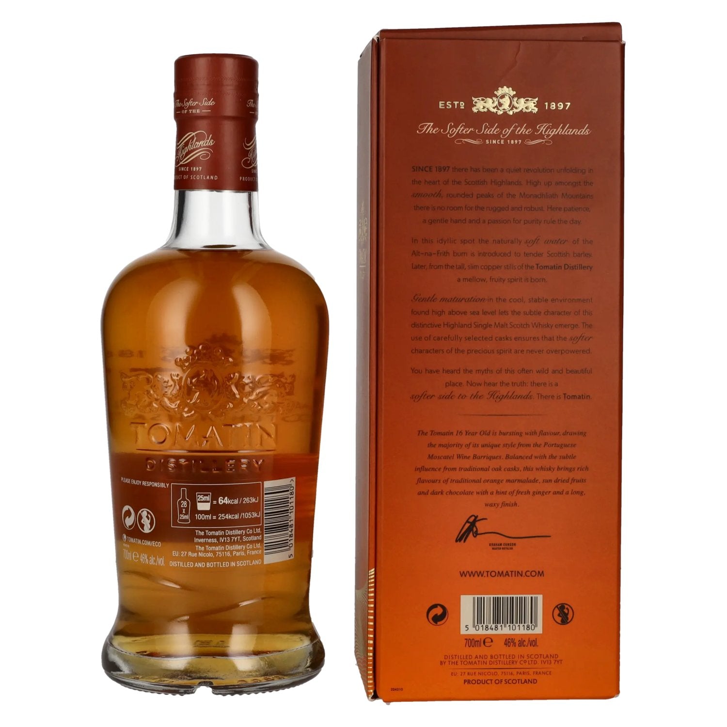 Tomatin 16 Years Old MOSCATEL WINE CASKS 46% Vol. 0,7l in gift box