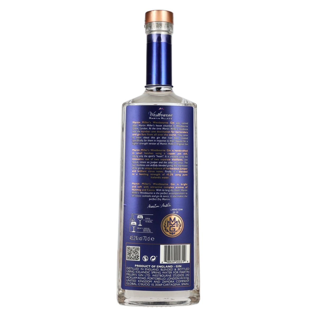 Martin Miller's WESTBOURNE Small Batch Strength Gin 45,2% Vol. 0,7l