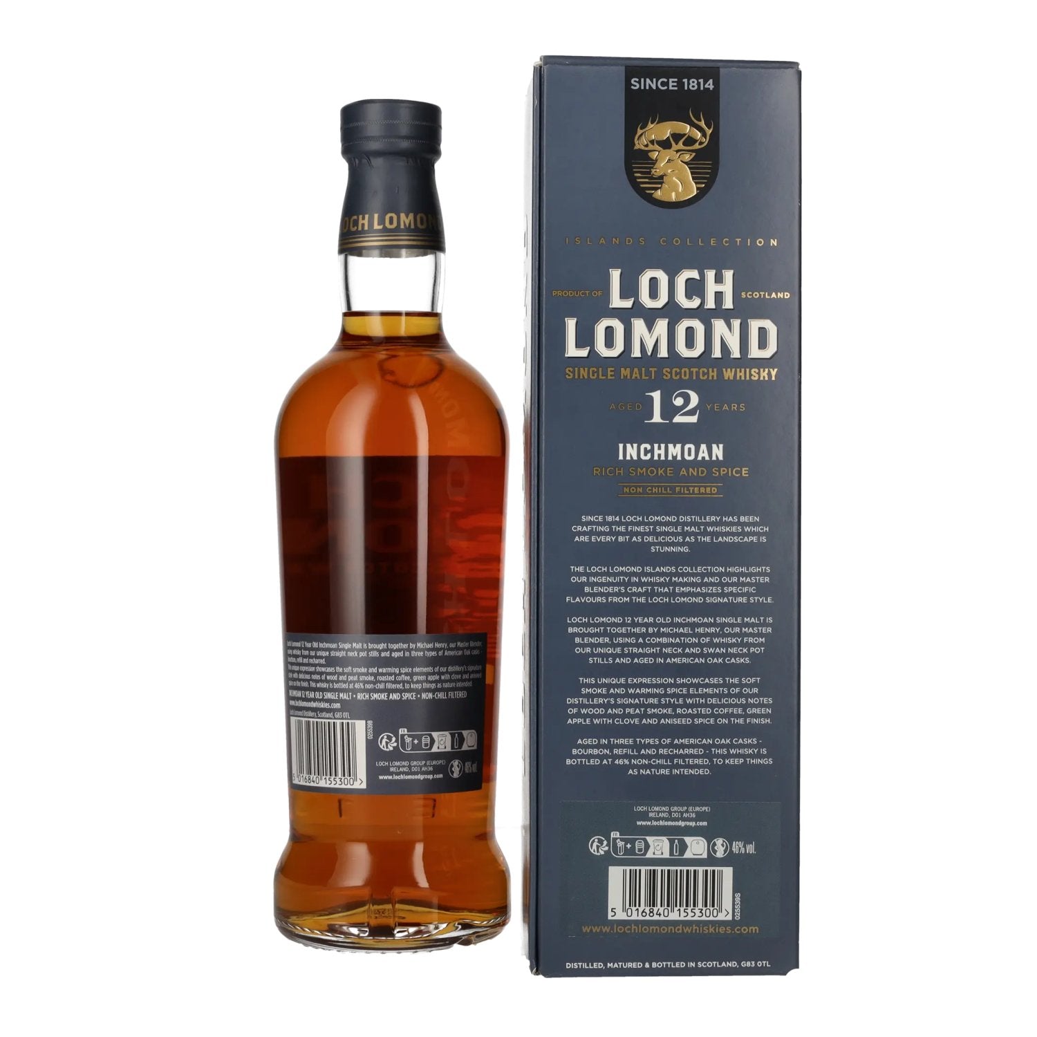 Loch Lomond Inchmoan 12 Years Old Single Malt Smoke & Spice 46% Vol. 0,7l in Geschenkbox
