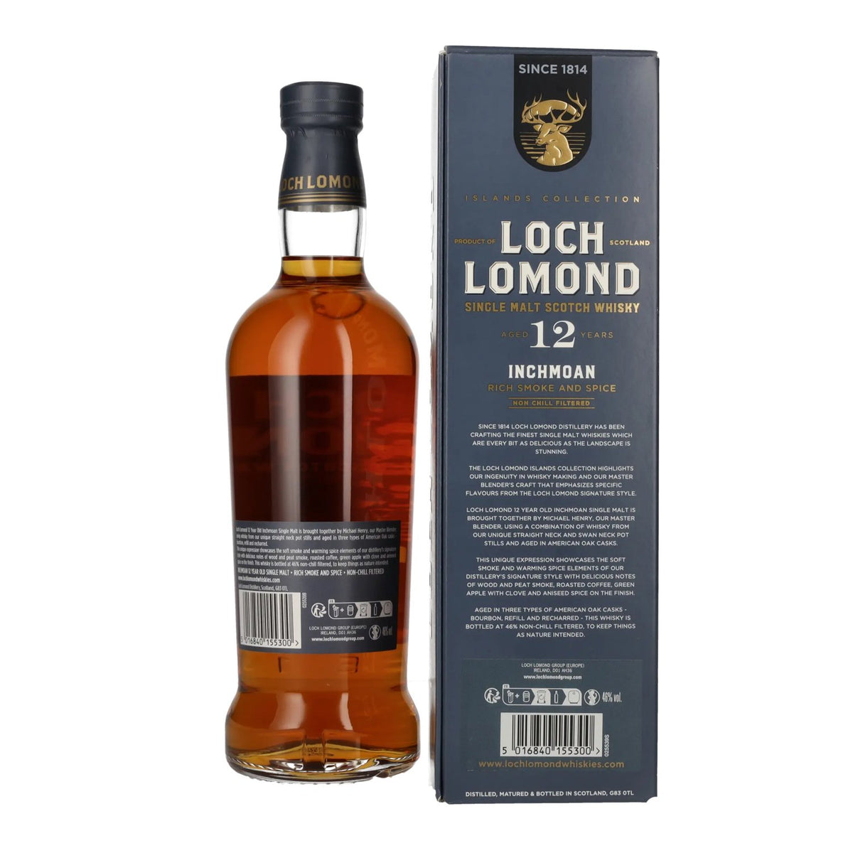 Loch Lomond Inchmoan 12 Years Old Single Malt Smoke & Spice 46% Vol. 0,7l in Geschenkbox
