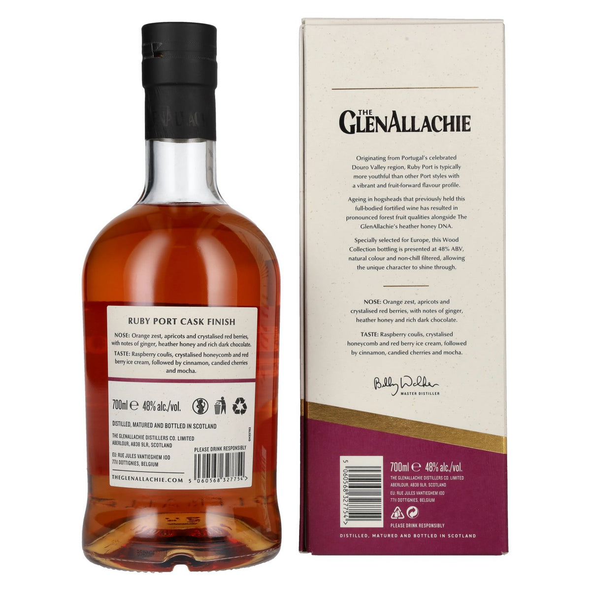 The GlenAllachie 10 Years Old RUBY PORT WOOD FINISH 48% Vol. 0,7l in Geschenkbox