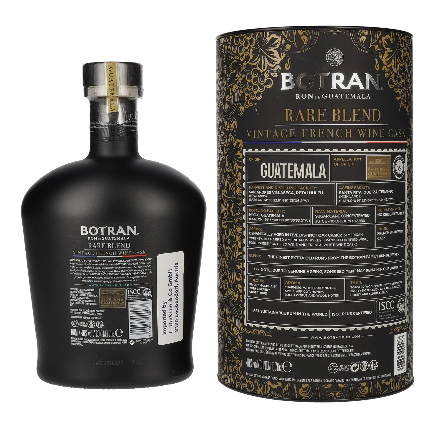 Ron Botran RARE BLEND Vintage French Wine Cask 40% Vol. 0,7l in gift box