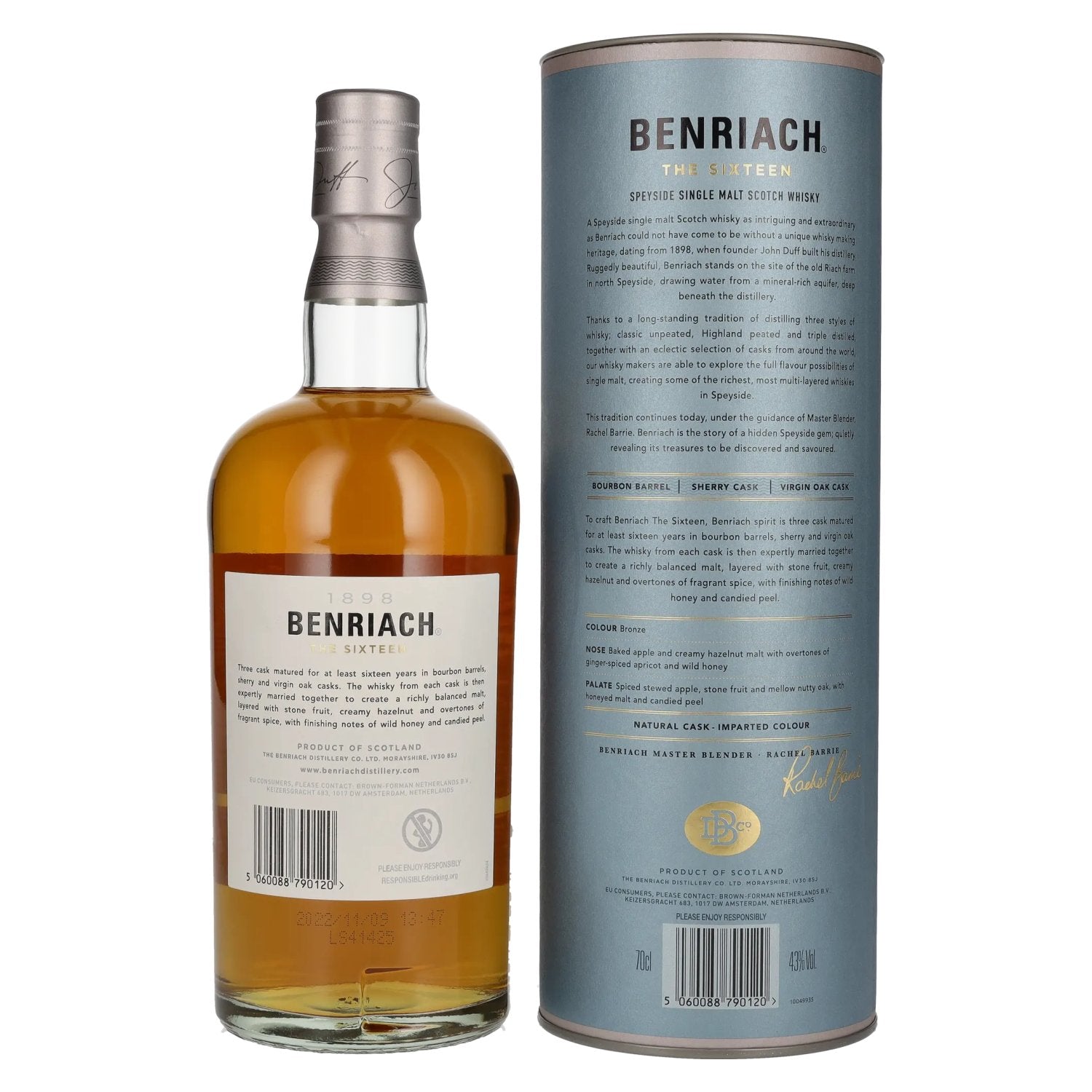 Benriach THE SIXTEEN Single Malt Three Cask Matured 43% Vol. 0,7l in Geschenkbox