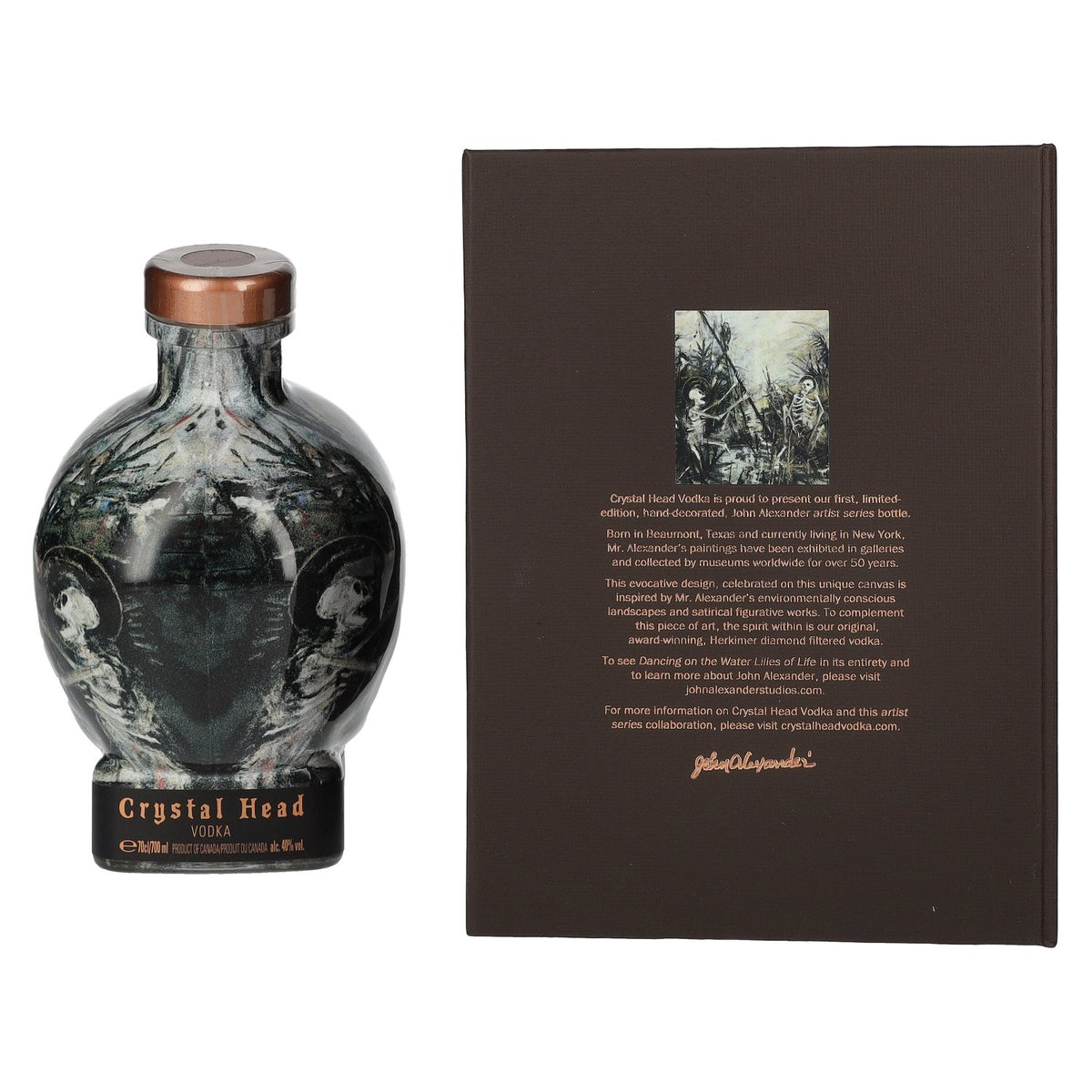 Crystal Head Vodka John Alexander Artist Series 40% Vol. 0,7l dans une boîte cadeau