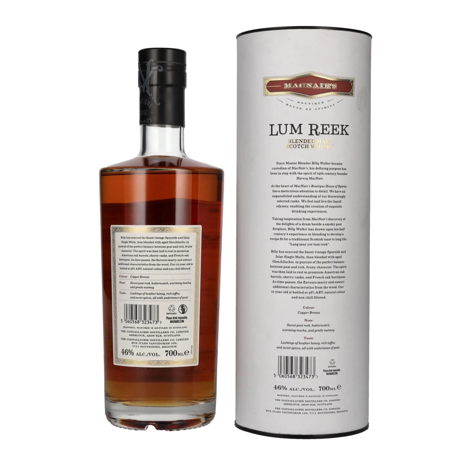 MacNair's Lum Reek 12 Years Old PEATED 46% Vol. 0,7l in Geschenkbox