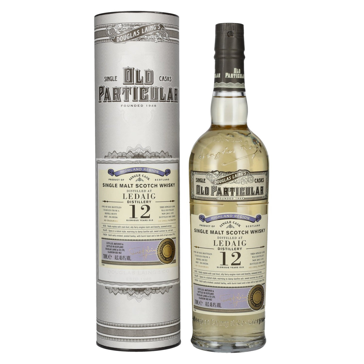 Douglas Laing OLD PARTICULAR Ledaig 12 Years Old Single Malt Whisky 2011 48,4% Vol. 0,7l en coffret cadeau
