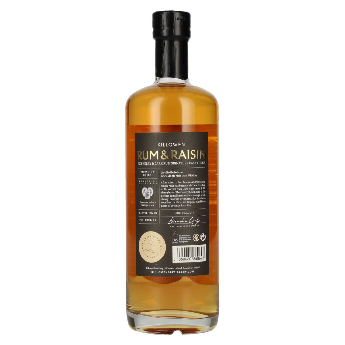 KILLOWEN Rum & Raisin PX Sherry & Dark Rum Signature Cask Finish Irish Whiskey 55% Vol. 0,7l