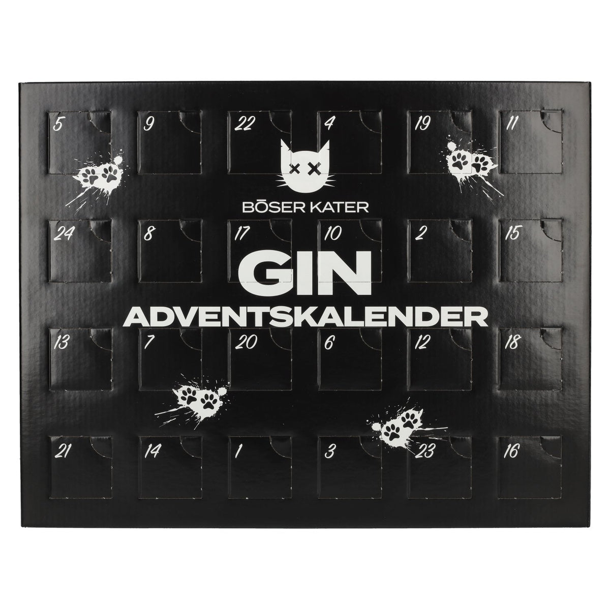 Calendrier de l'Avent « Böser Kater » au gin, 36,9 % vol., 24 x 0,025 l