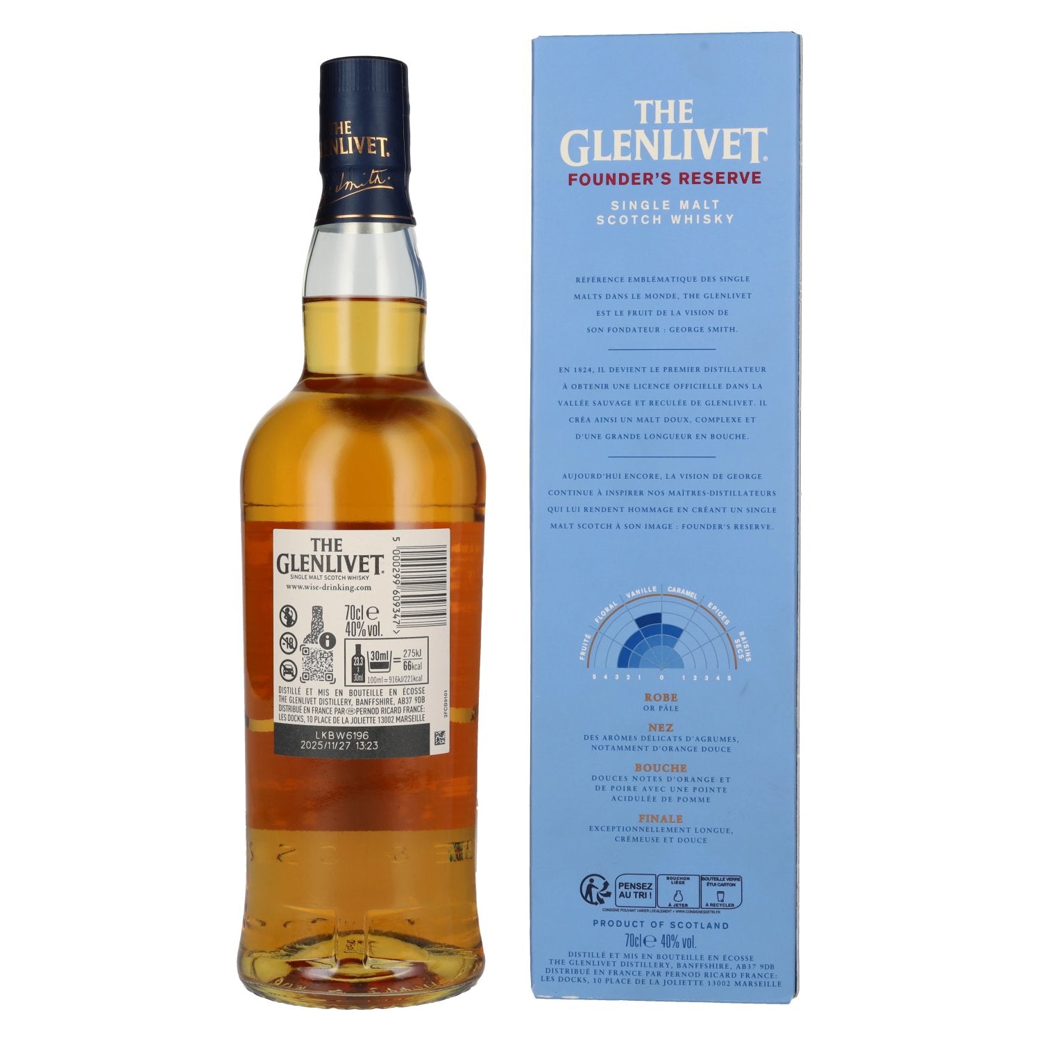The Glenlivet FOUNDER'S RESERVE Sélection de Fûts de Chêne Américain 40% Vol. 0,7l in Geschenkbox