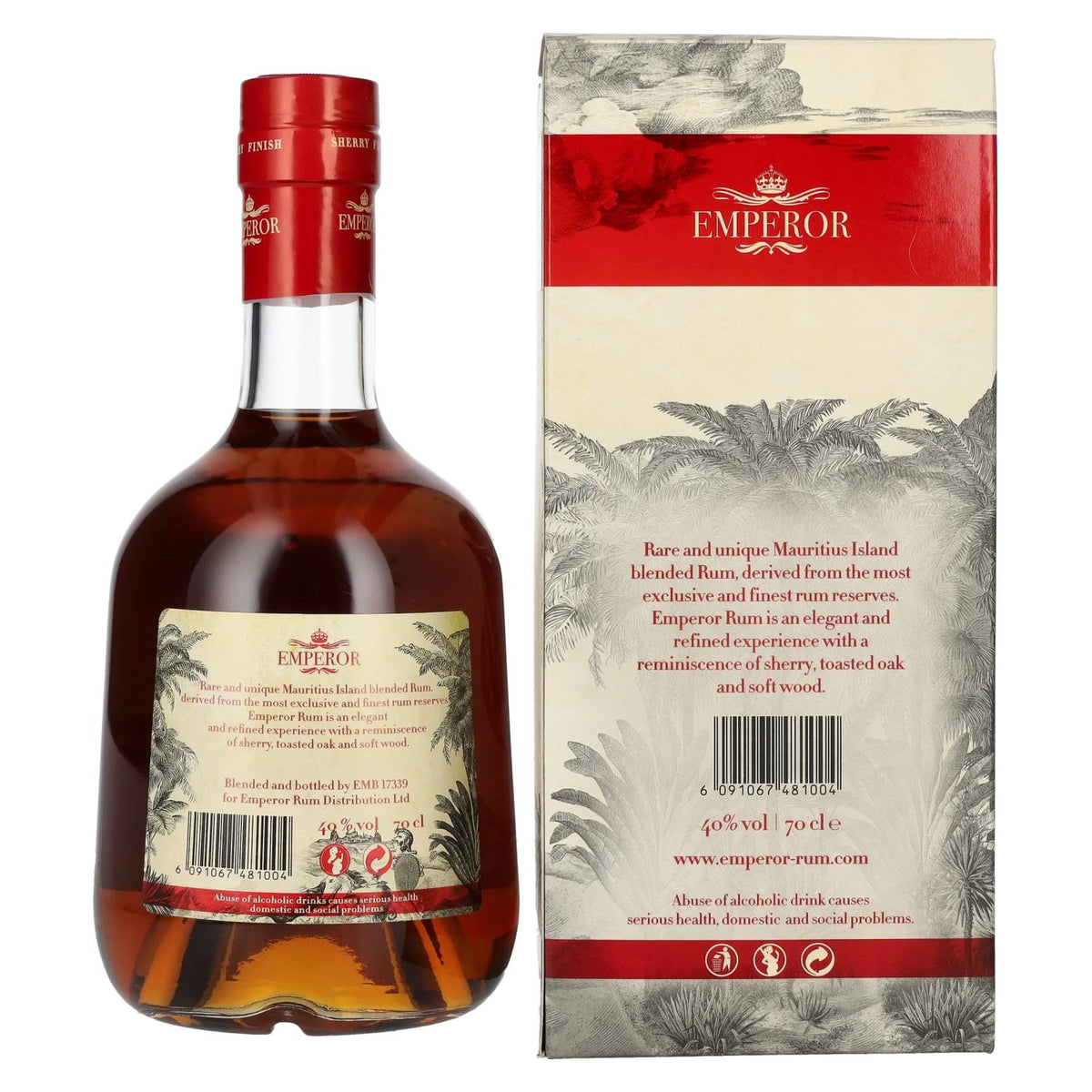 Emperor Rum Mauritian Aged Blend Sherry Finish 40% Vol. 0,7l en boîte cadeau