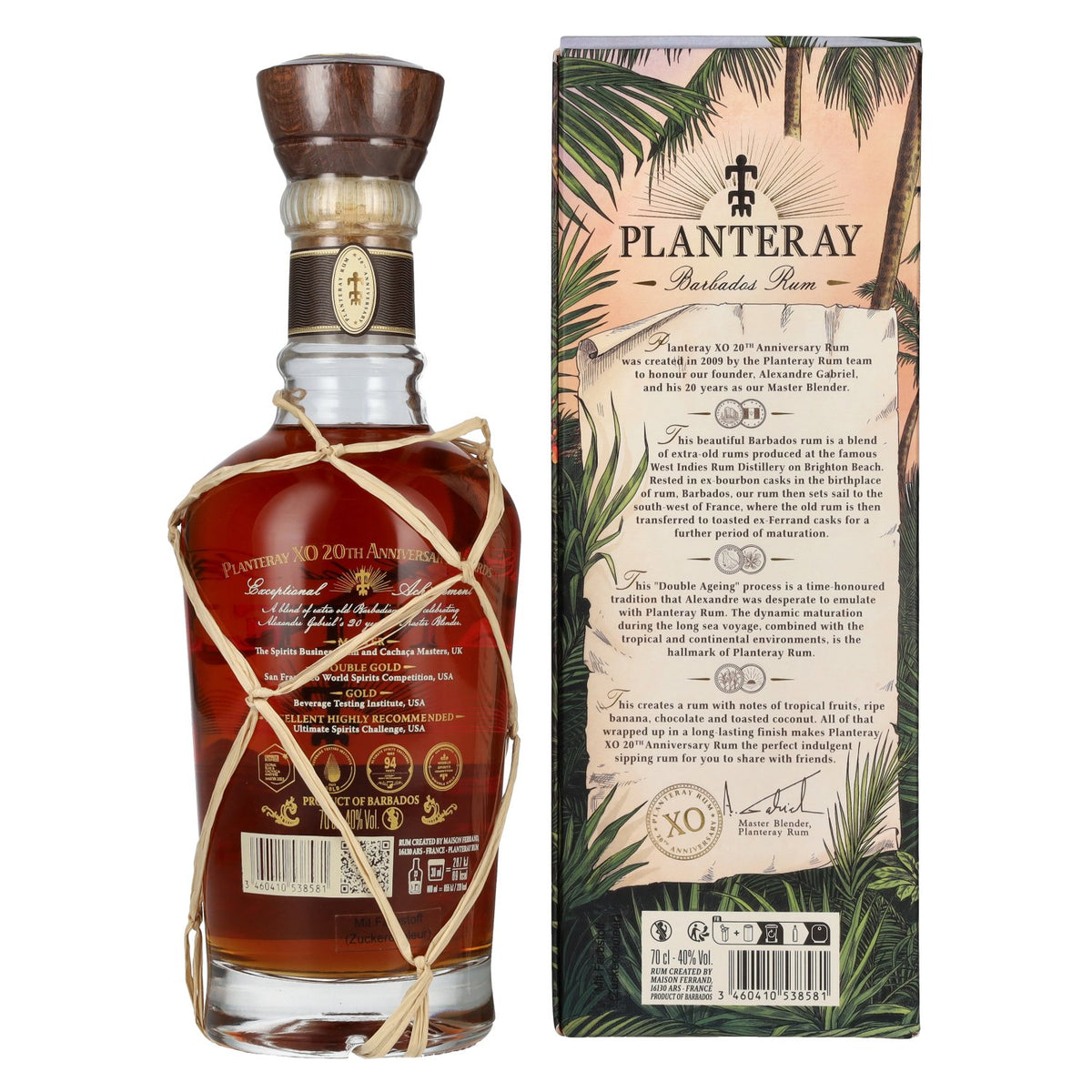 Planteray Rum BARBADOS XO 20th Anniversary 40% vol. 0,7l en boîte cadeau