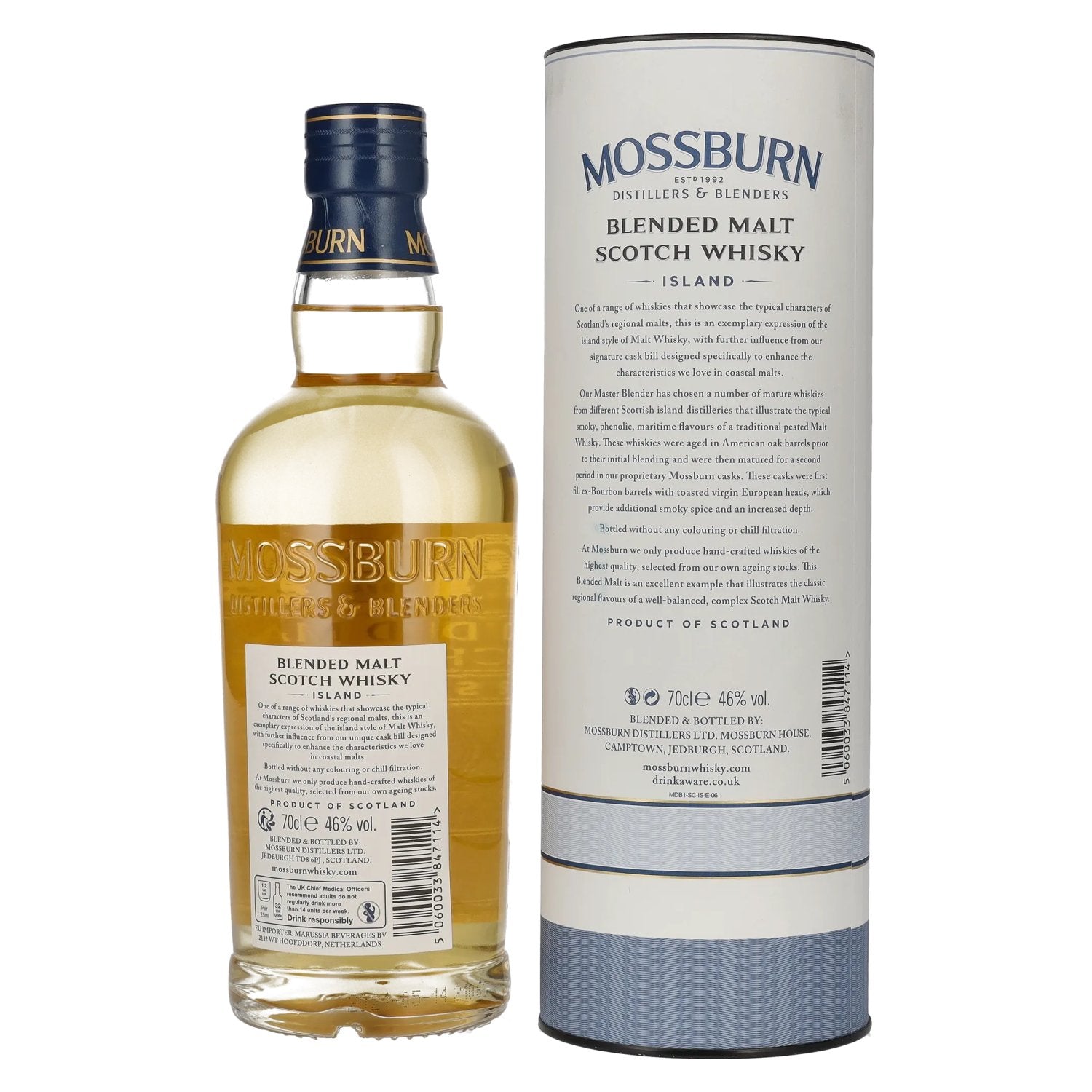 Mossburn ISLAND Blended Malt Scotch Whisky 46% Vol. 0,7l in Geschenkbox