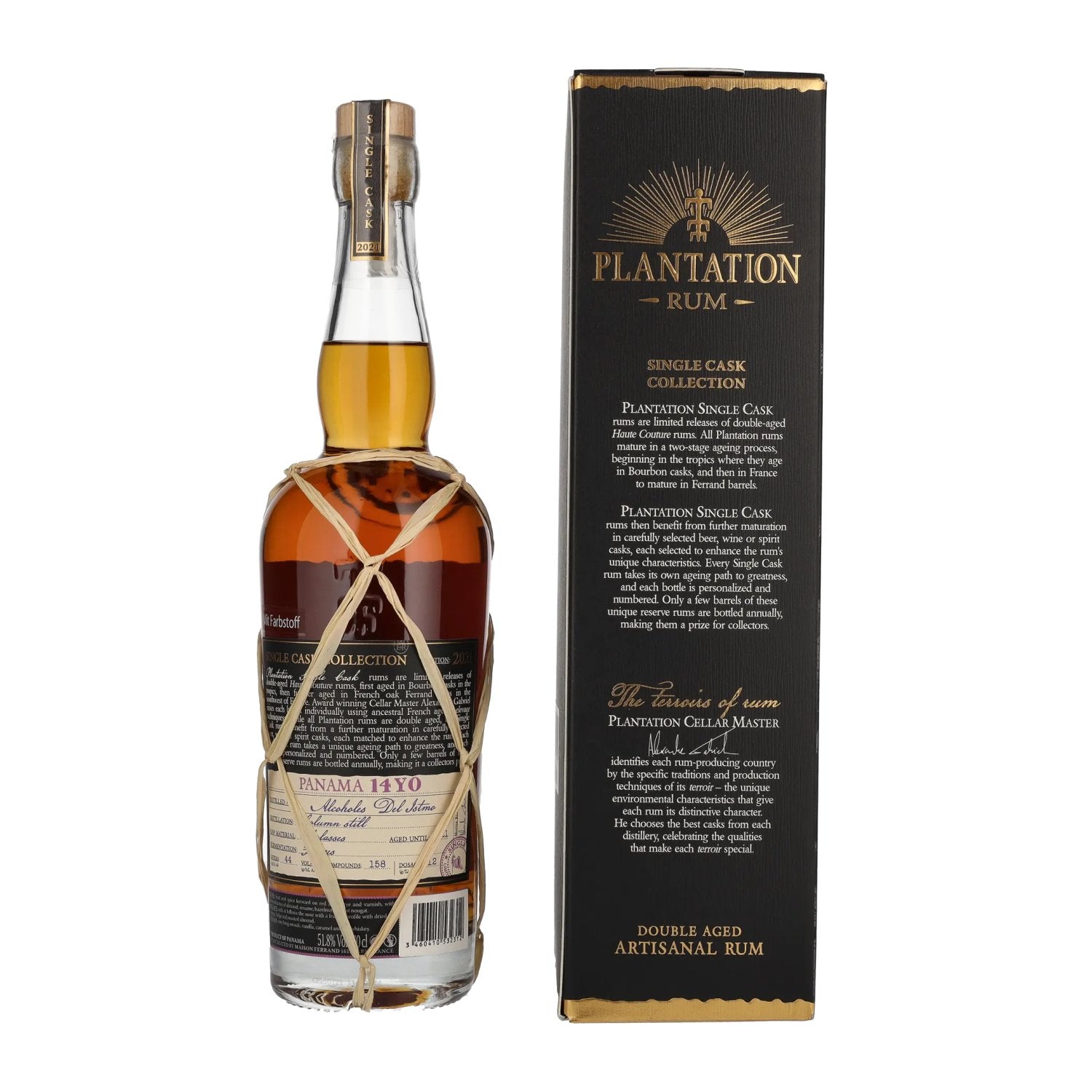Plantation Rum PANAMA 14 Years Old Rye Whiskey Maturation Edition 2021 51,8% Vol. 0,7l in Geschenkbox