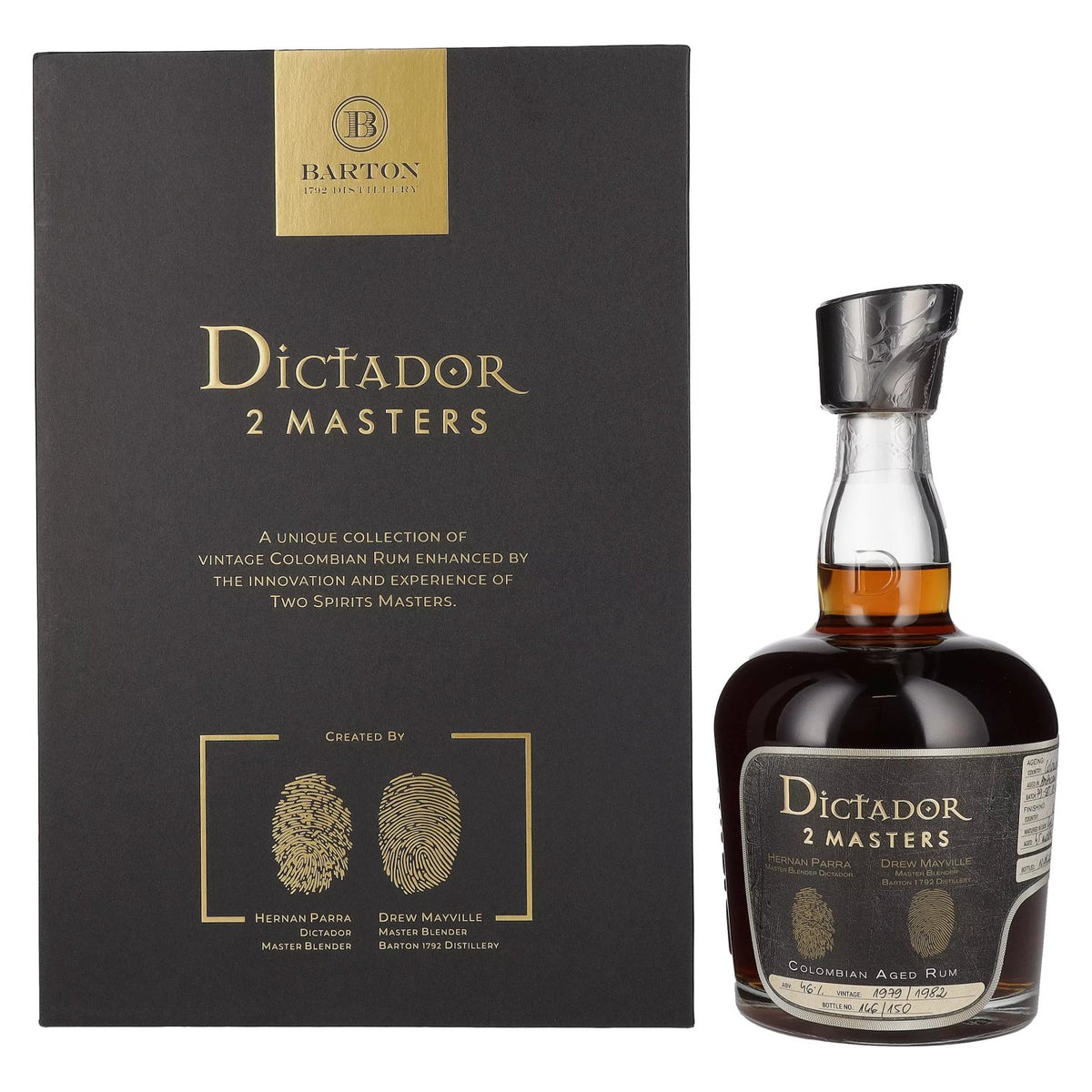 Dictador 2 MASTERS 1979/1982 Barton Colombian Aged Rum 46% Vol. 0,7l in gift box
