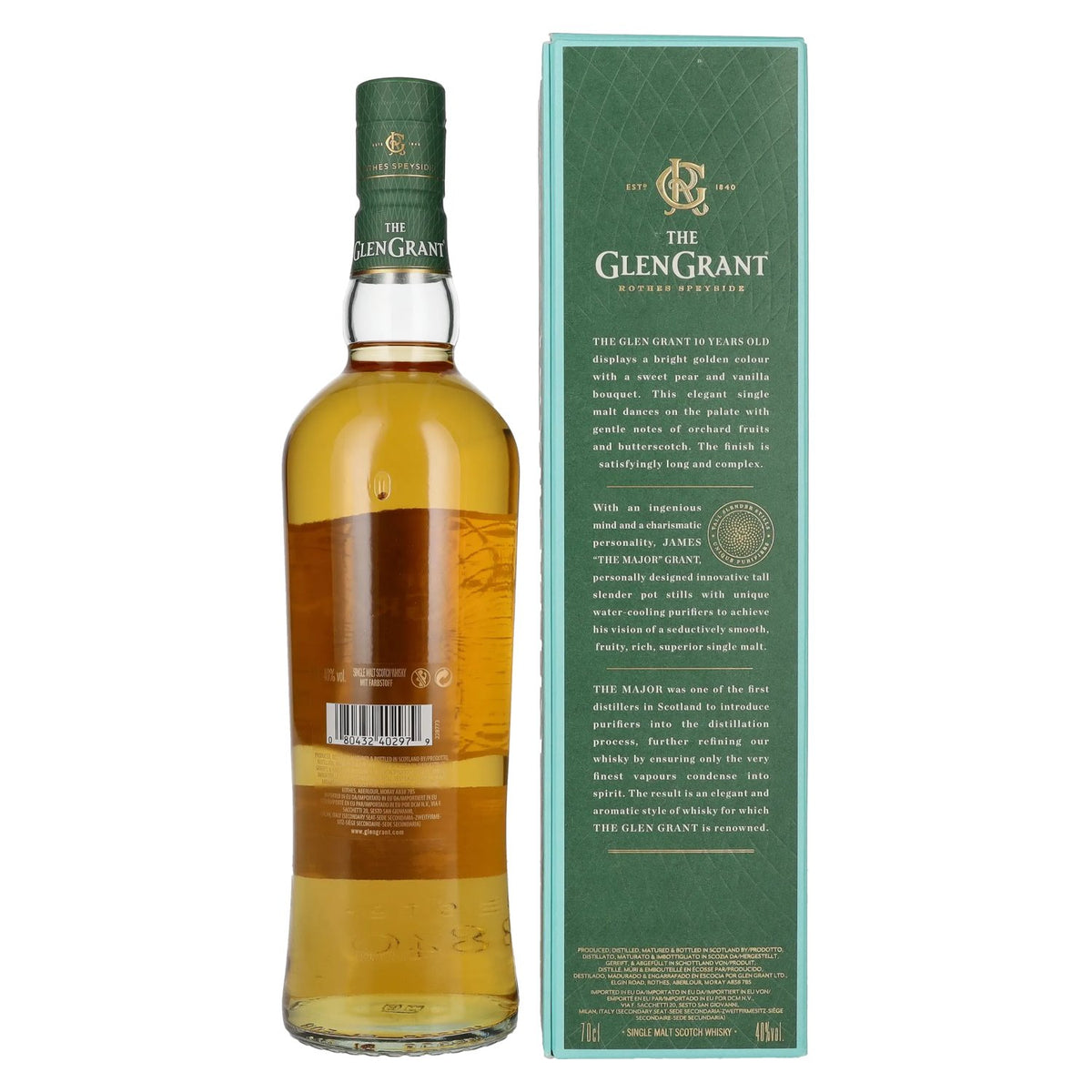 Glen Grant 10 Years Old Single Malt 40% Vol. 0,7l in gift box