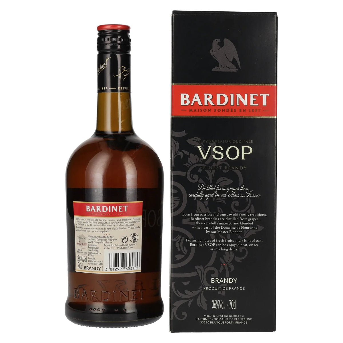 Bardinet VSOP Finest Brandy 36% Vol. 0,7l in gift box