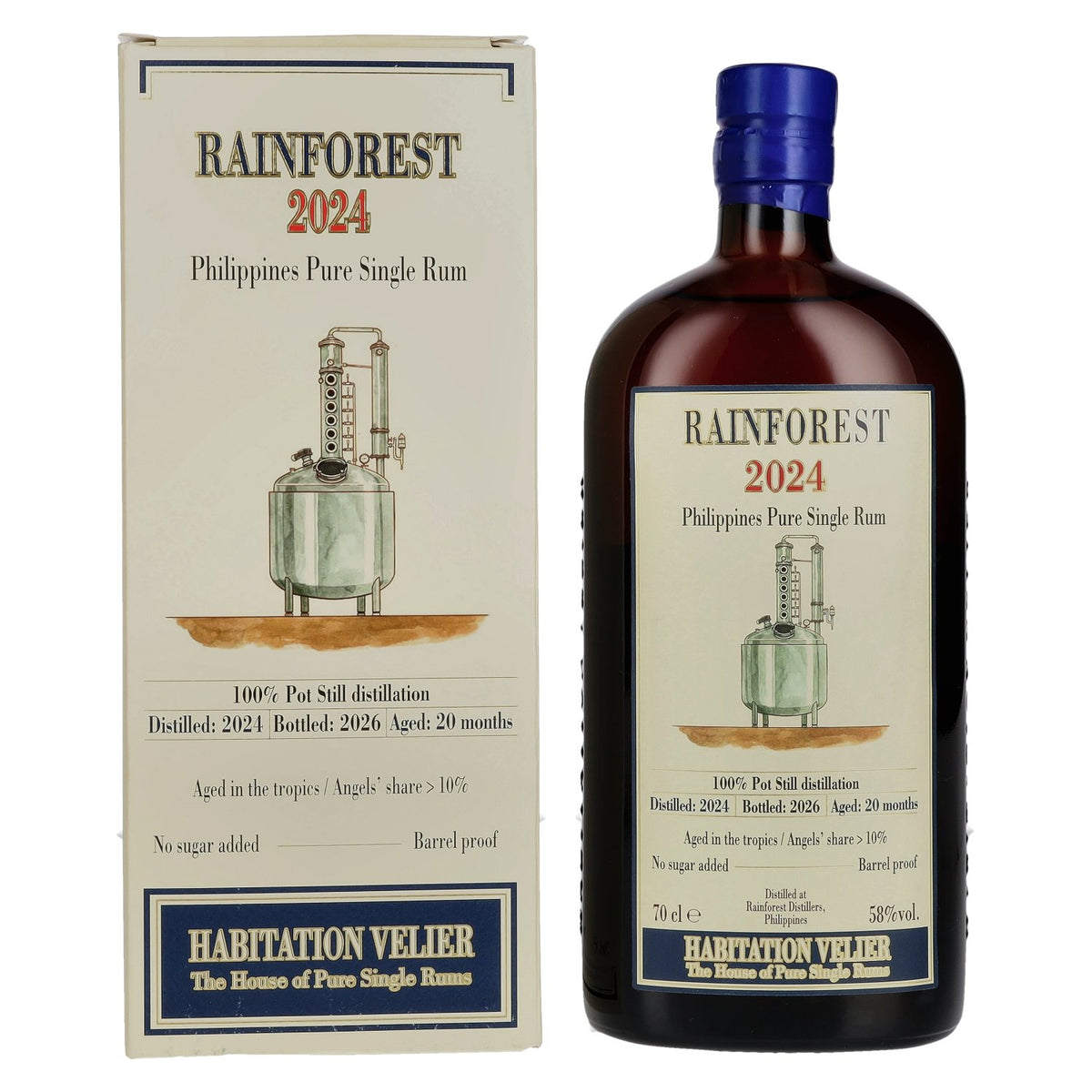 Habitation Velier RAINFOREST Philippines Pure Single Rum 2024 58% ABV 0.7l in a gift box