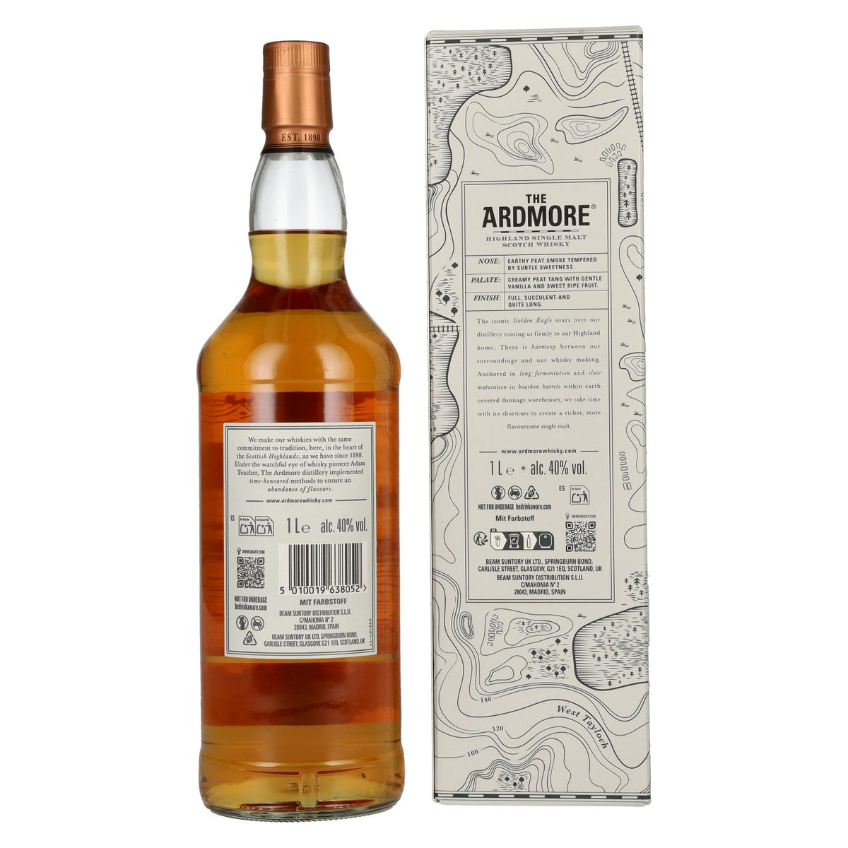 The Ardmore TRADITIONAL PEATED Highland Single Malt 40% Vol. 1l in Geschenkbox