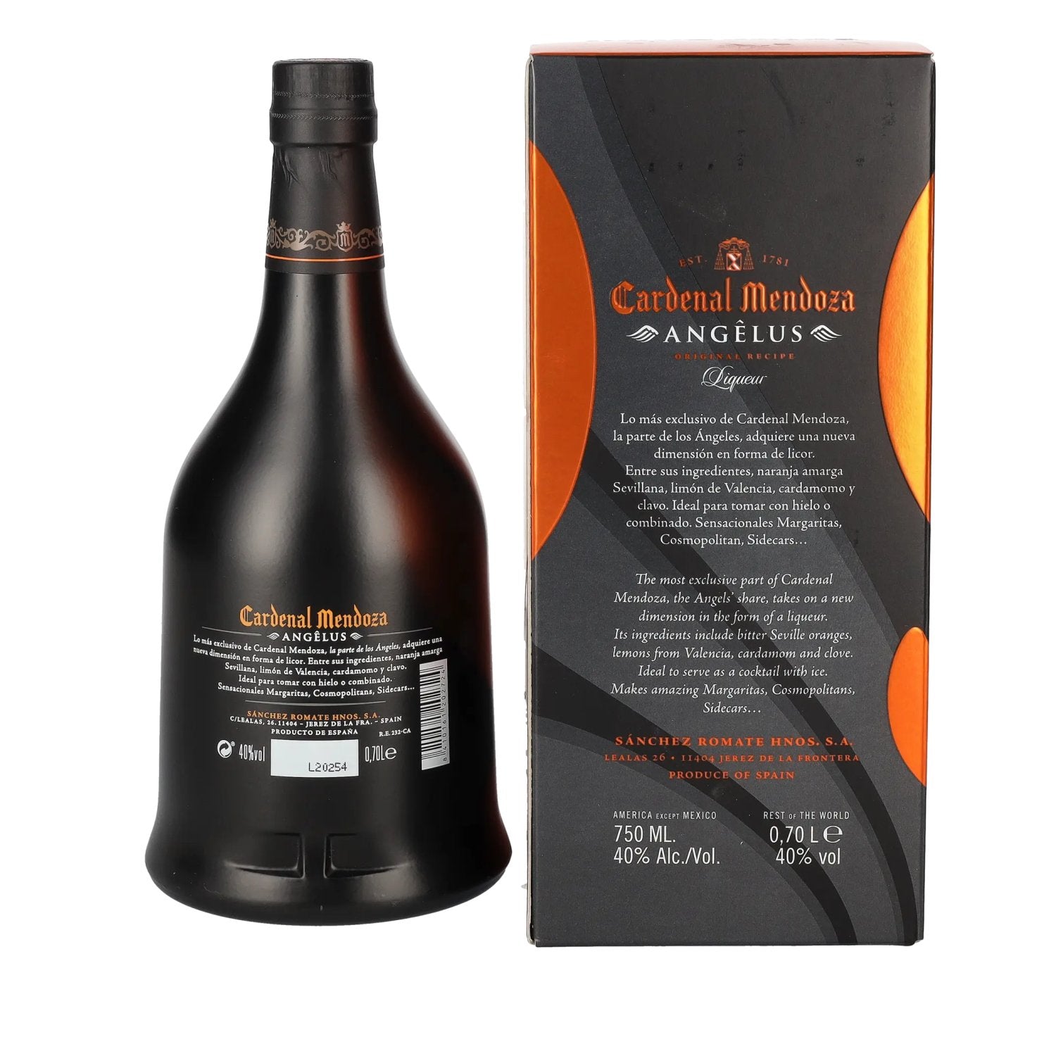 Cardenal Mendoza ANGÊLUS Original Recipe Liqueur 40% Vol. 0,7l in Geschenkbox