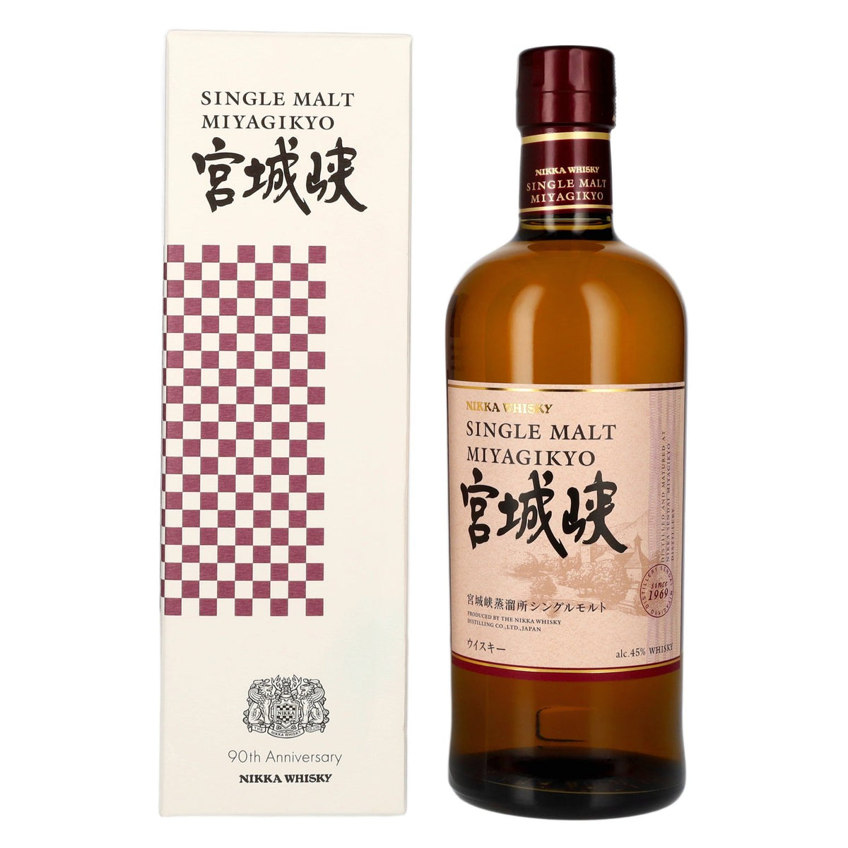Nikka Miyagikyo Single Malt Whisky 90th Anniversary 45% ABV 0.7l in a gift box