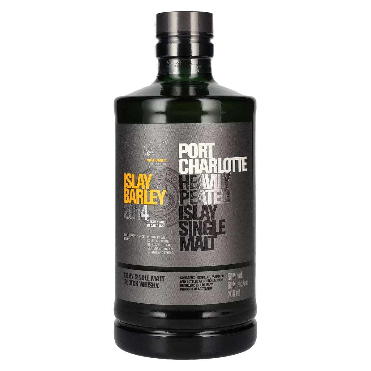 Port Charlotte ISLAY BARLEY Single malt d'Islay fortement tourbé 2014 50 % vol. 0,7 l