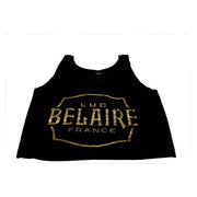 Débardeur court Luc Belaire noir et or