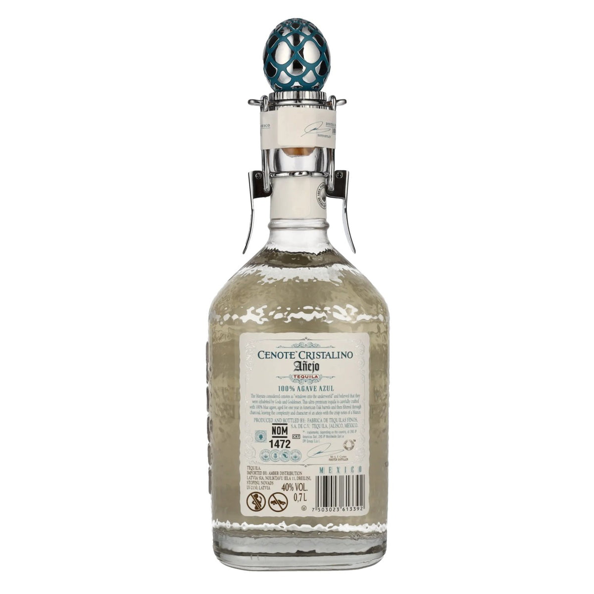 Cenote CRISTALINO Tequila Añejo 100% Agave Azul 40% Vol. 0,7l
