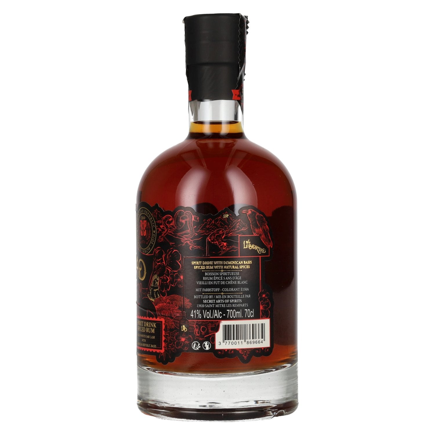 El Libertad 5 ans d'âge « Flavor of FREEDOM » Rhum épicé 41 % vol. 0,7 l