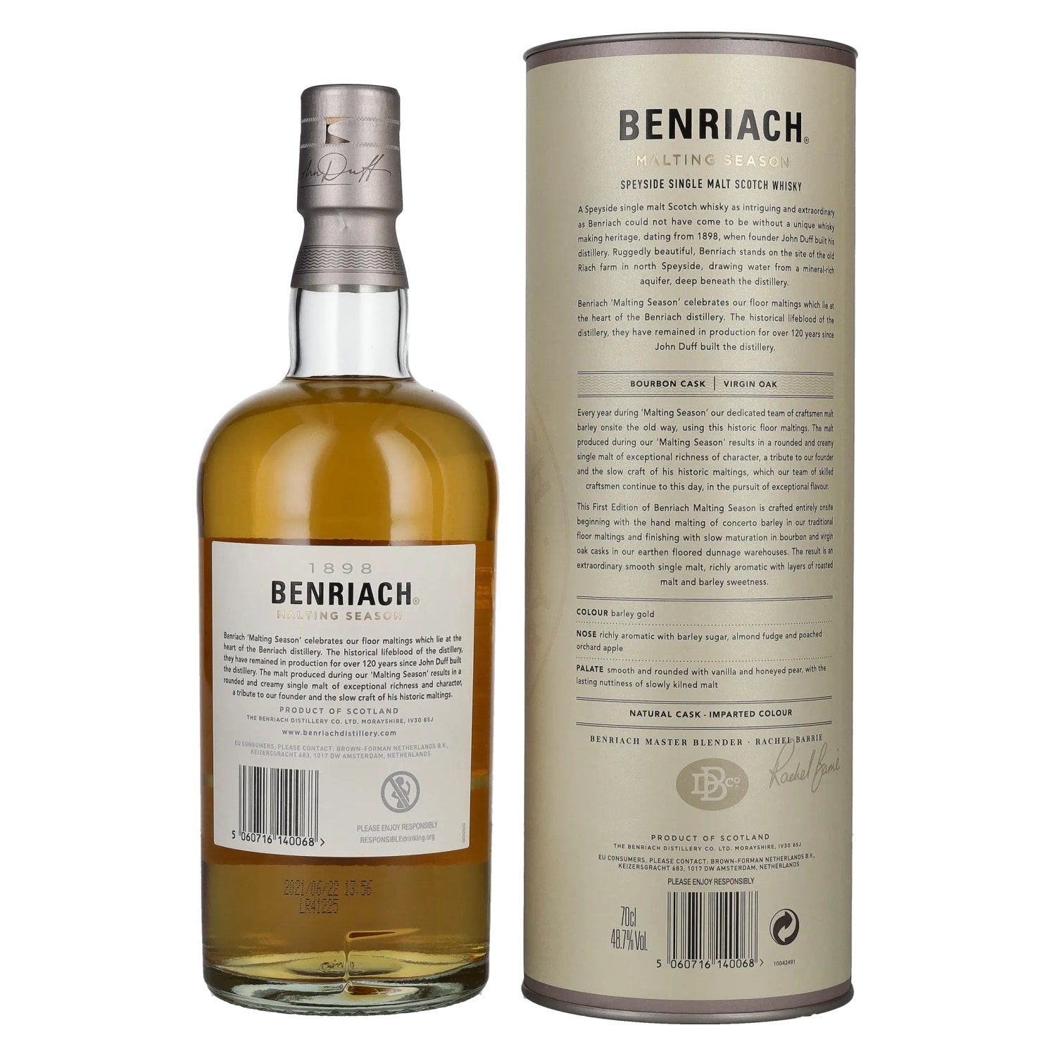 Benriach MALTING SEASON Speyside Single Malt 48,7% vol. 0,7l en boîte cadeau
