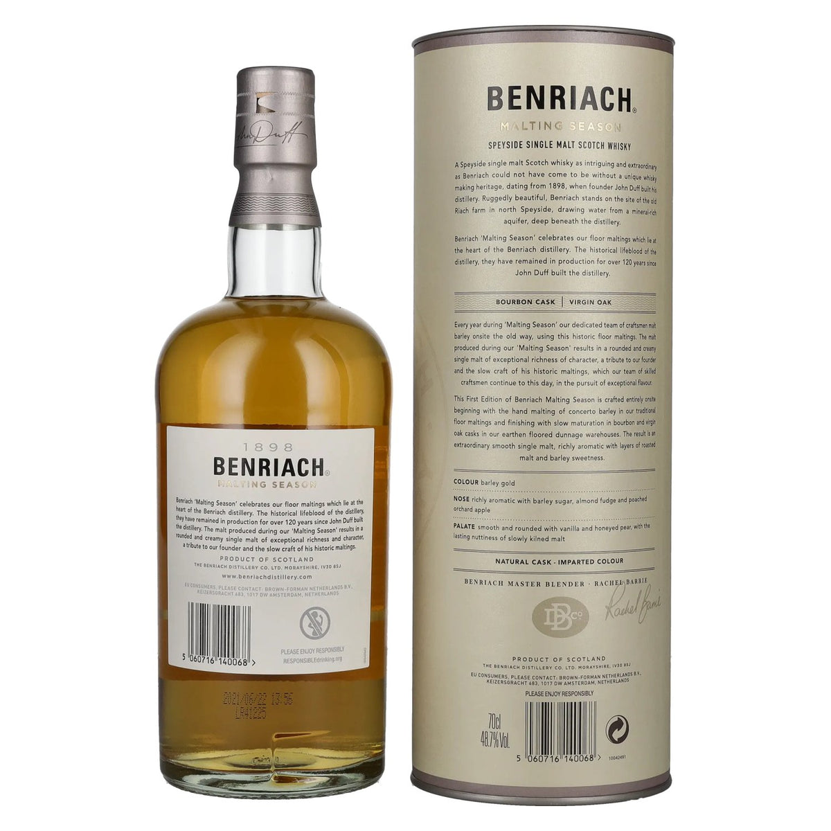 Benriach MALTING SEASON Speyside Single Malt 48,7% Vol. 0,7l in Geschenkbox
