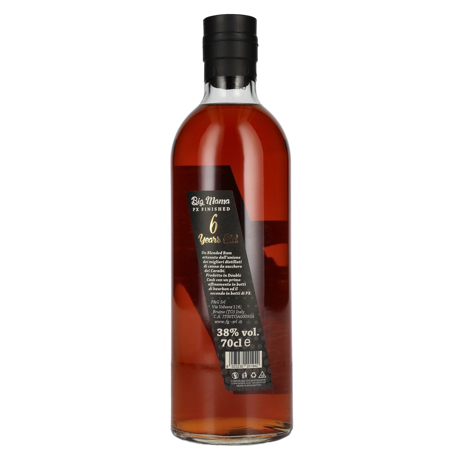 Big Mama 6 Years Old Rhum des Caraïbes affiné en fût de PX 38 % vol. 0,7 l