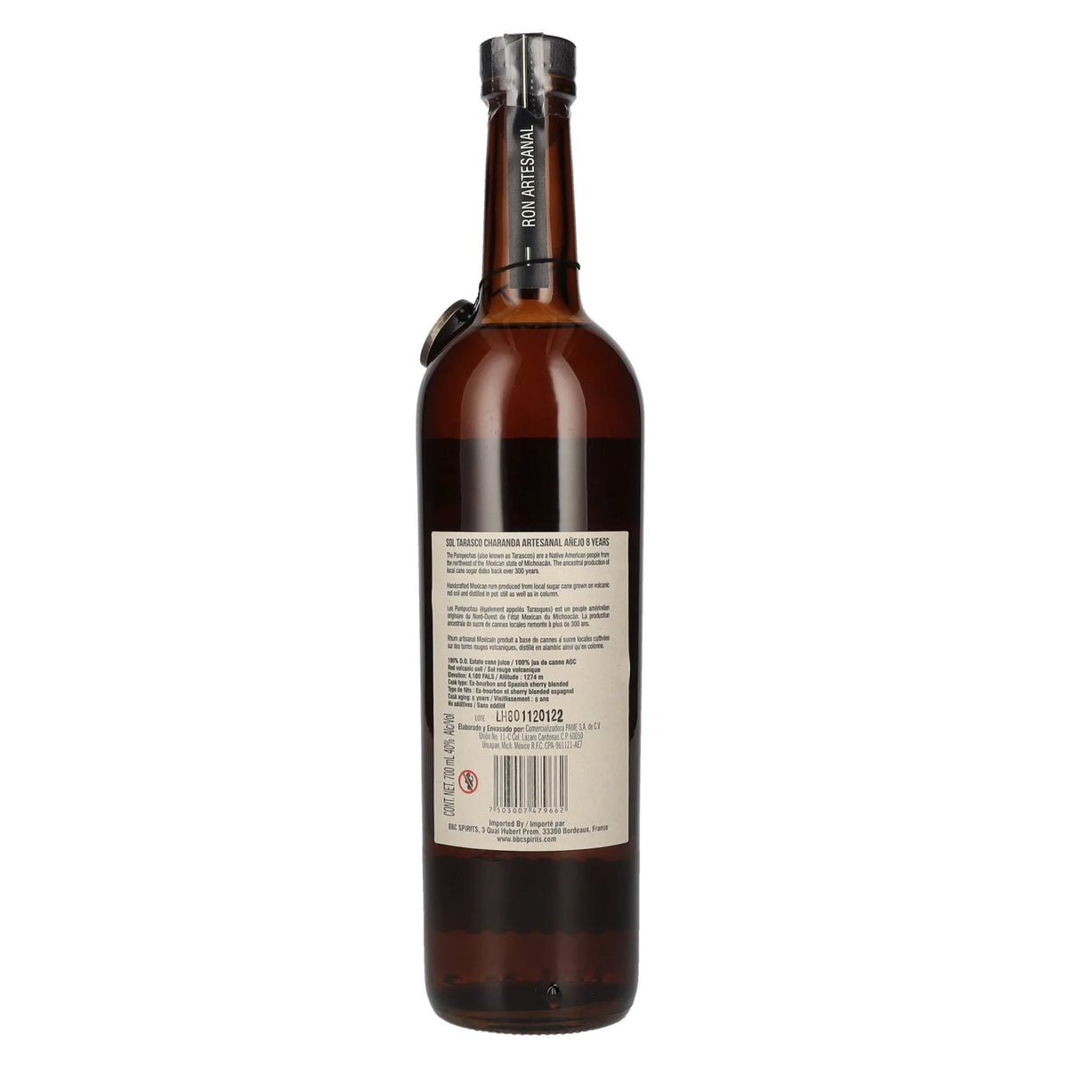 Sol Tarasco 8 Years Old AÑEJO Charanda Rum 40% Vol. 0,7l