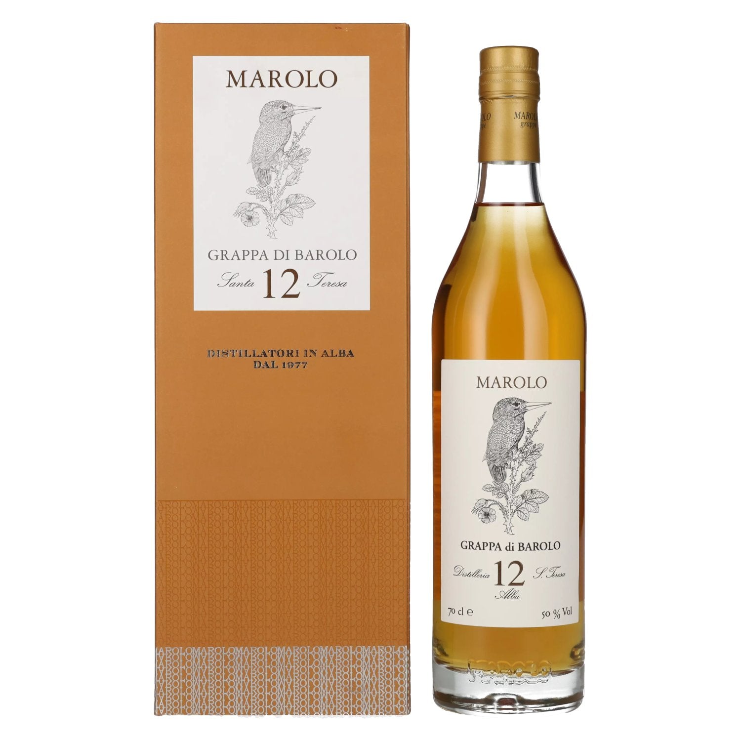 Marolo Grappa di BAROLO 12 Years Old 50% Vol. 0,7l en boîte cadeau