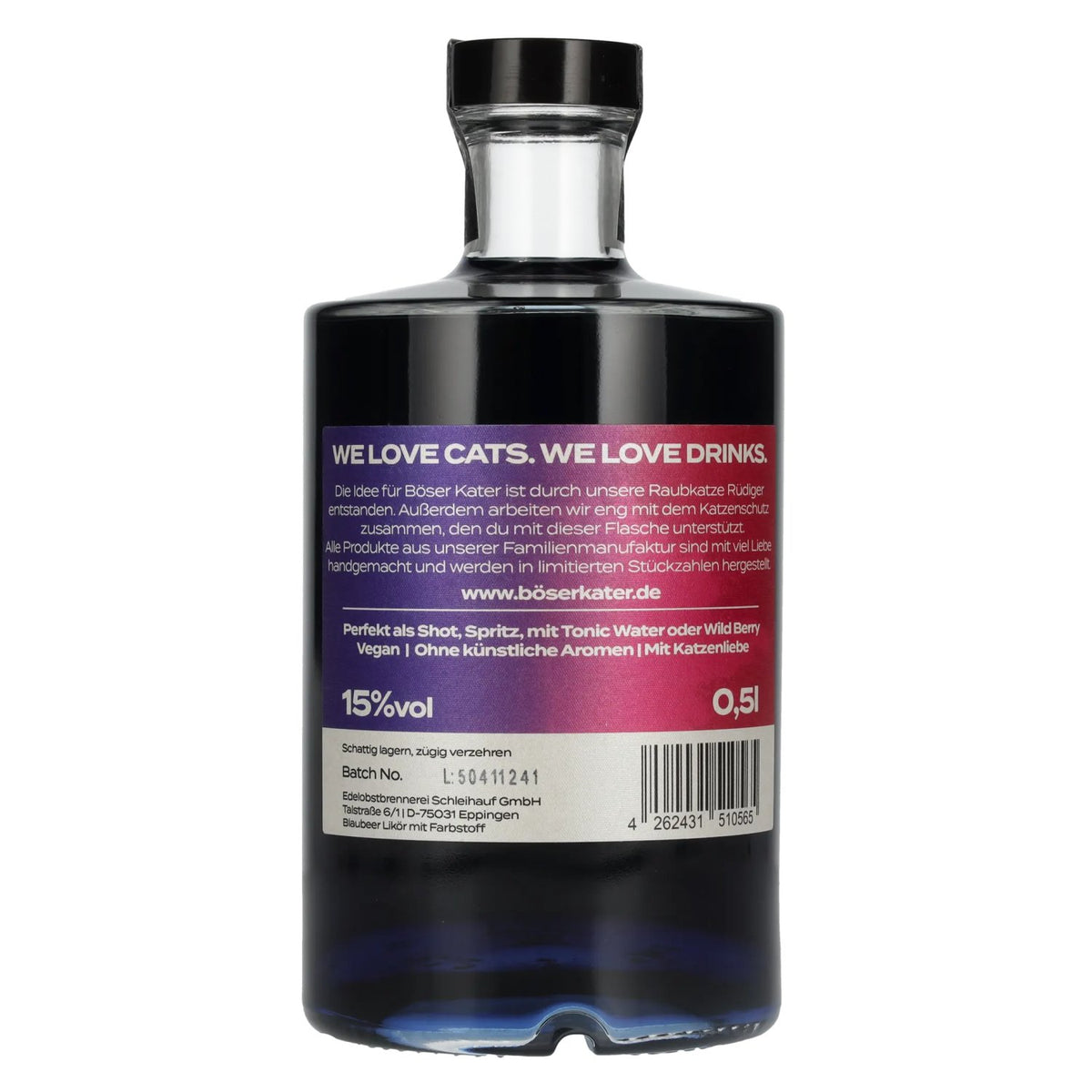 Böser Kater Aperitivo Blueberry Colour-Changing 15% ABV 0.5l