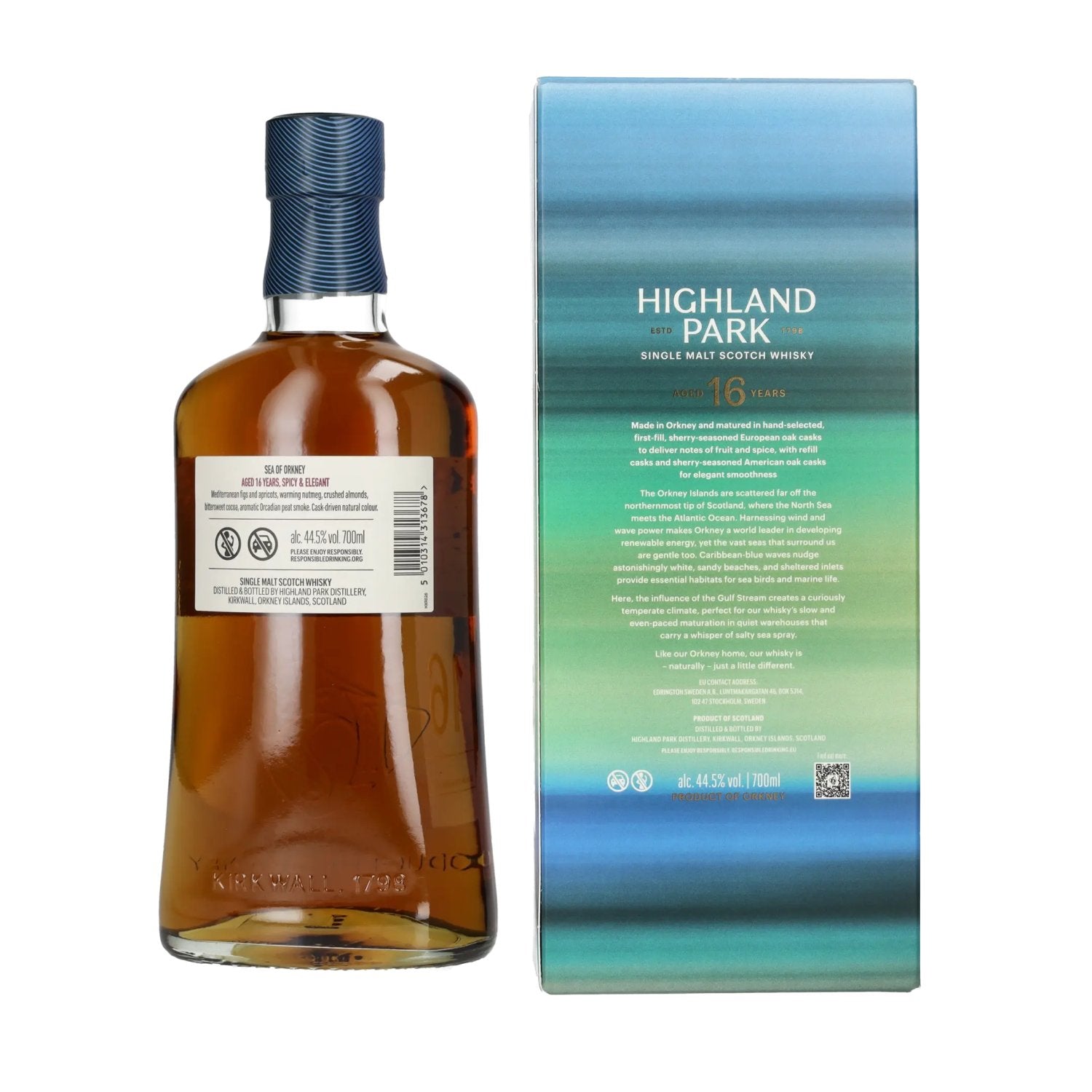 Highland Park 16 Years Old SEA OF ORKNEY Single Malt Scotch Whisky 44,5% Vol. 0,7l en boîte cadeau