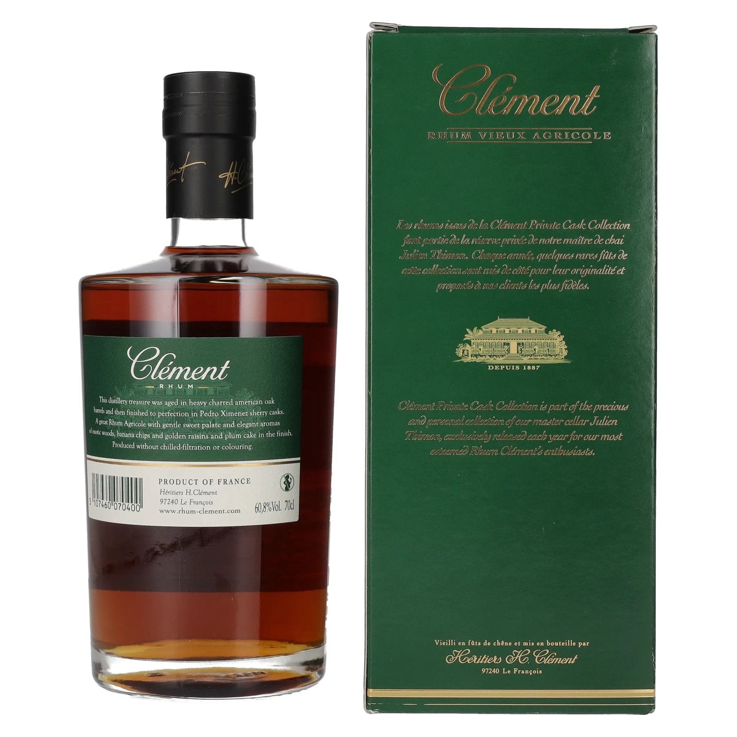 Clément Rhum Vieux Agricole PRIVATE CASK Pedro Ximénez by delicando 60,8% Vol. 0,7l in gift box