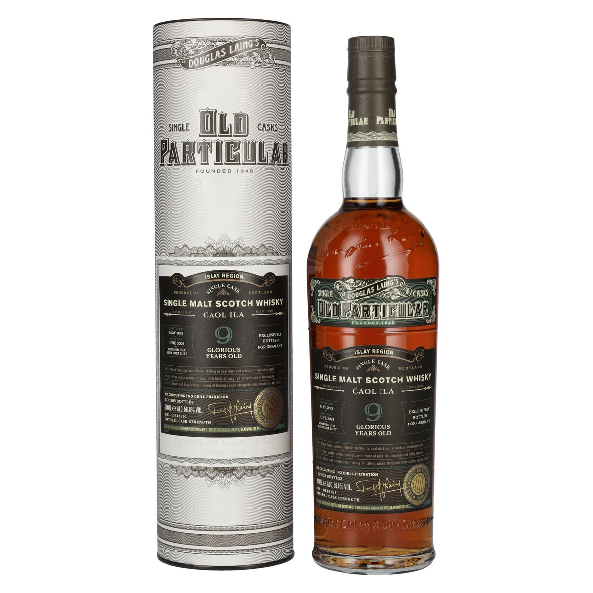 Douglas Laing OLD PARTICULAR Caol Ila 9 Years Old Single Cask Malt 2015 56,8% Vol. 0,7l in gift box