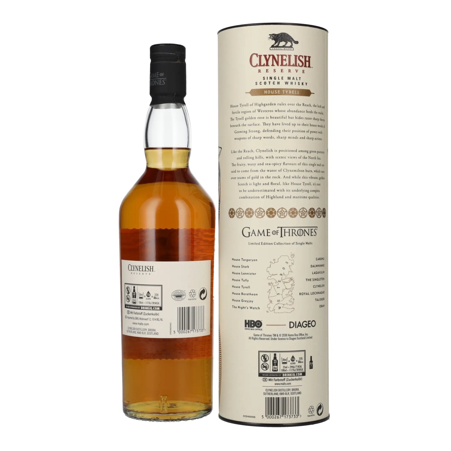Clynelish Reserve GAME OF THRONES House Tyrell Single Malt Collection 51,2% Vol. 0,7l in gift box