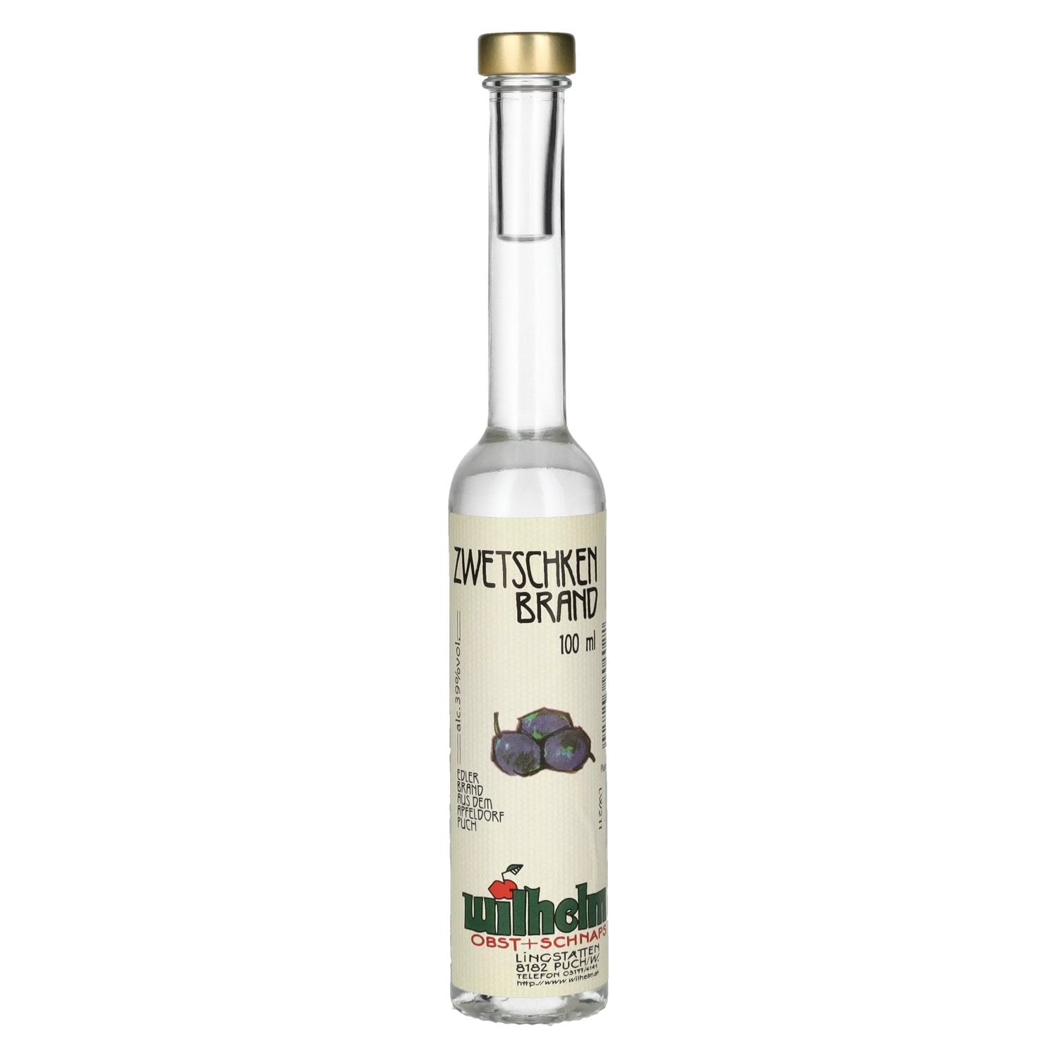 Wilhelm Zwetschkenbrand 39% vol. 0,1l