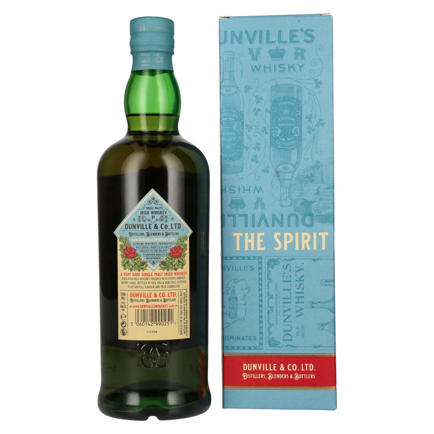 Dunville's 10 Years Old Single Malt Irish Whiskey PX Cask 46% Vol. 0,7l en boîte cadeau