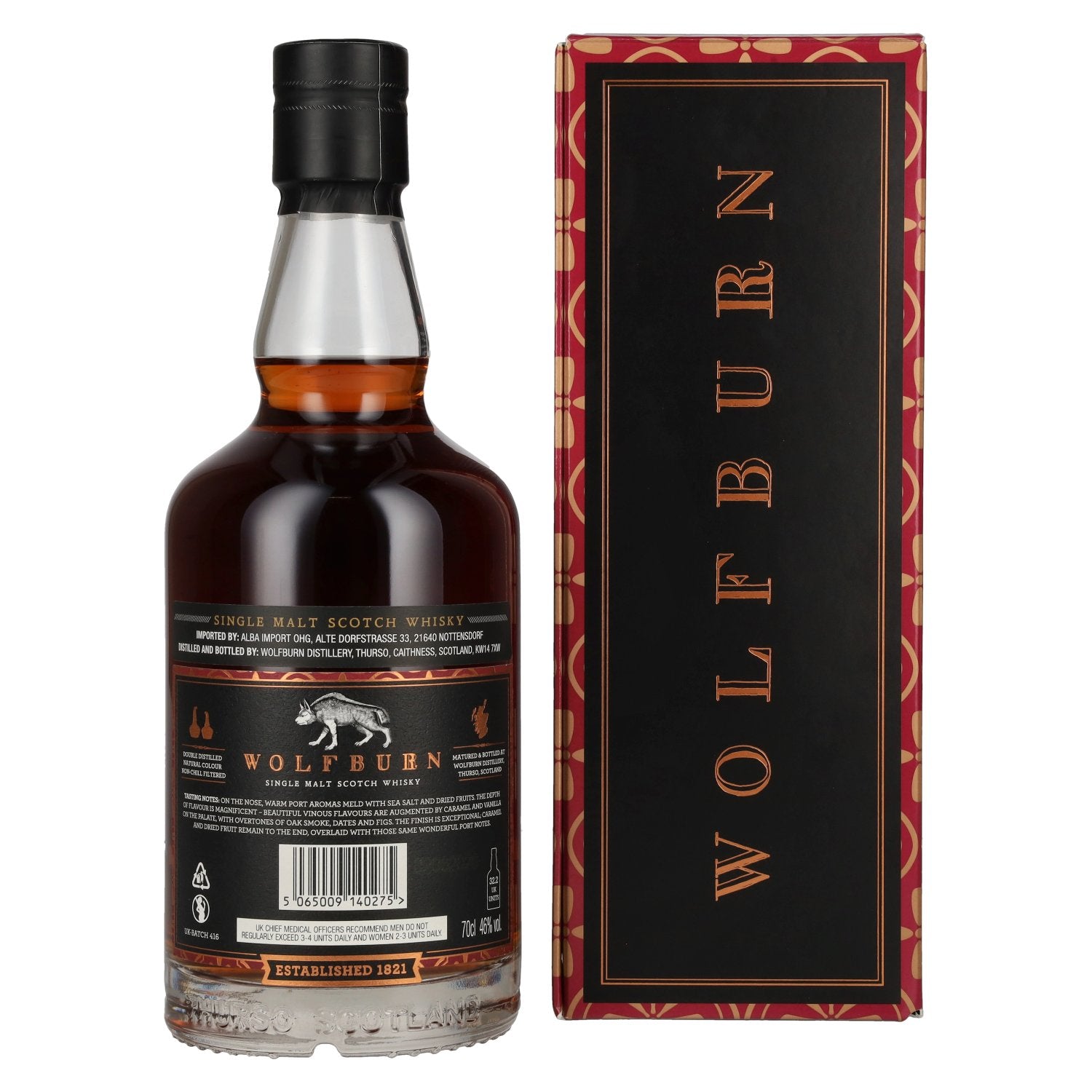 Wolfburn 10 Years Old No. 416 Small Batch Release Single Malt Scotch Whisky 46% Vol. 0,7l in Geschenkbox
