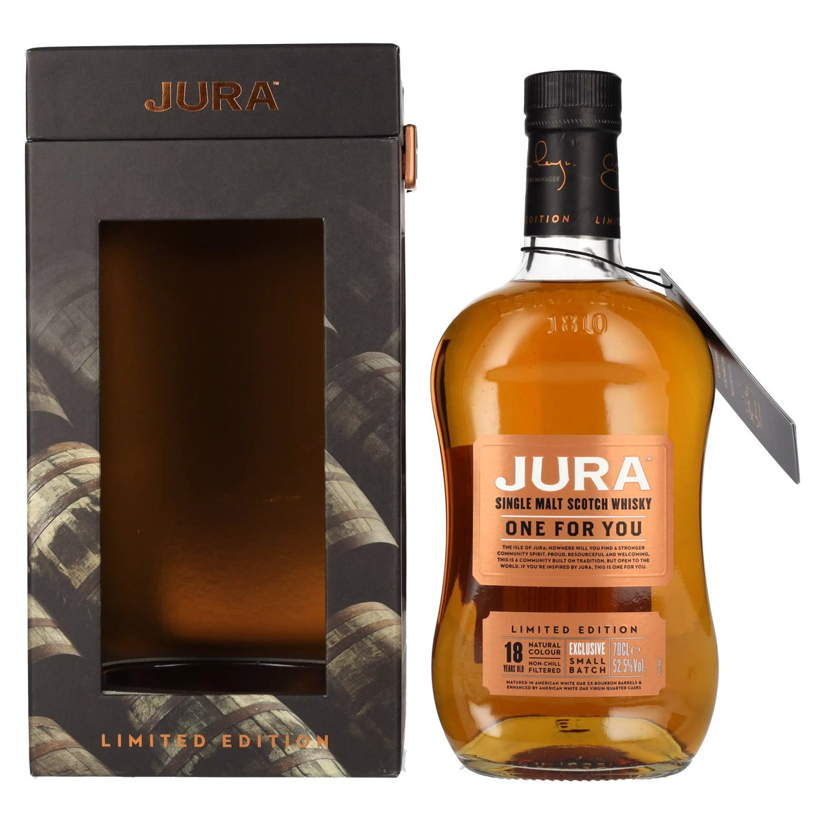 Jura ONE FOR YOU 18 Years Old Limited Edition 52,5% vol. 0,7l en boîte cadeau