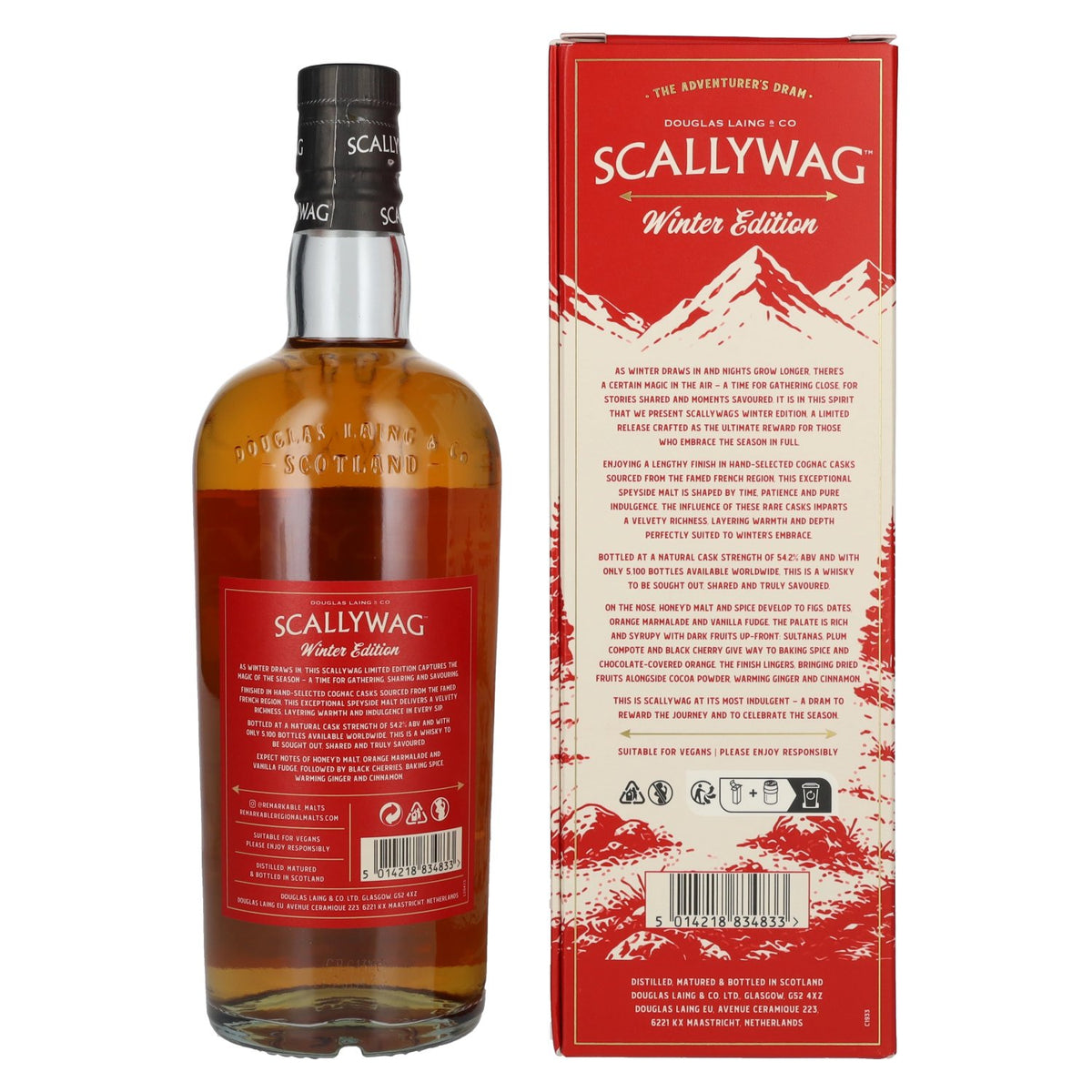 Douglas Laing Scallywag Cognac Cask The Winter Edition 2026 54,2 % vol. 0,7 l dans un coffret cadeau
