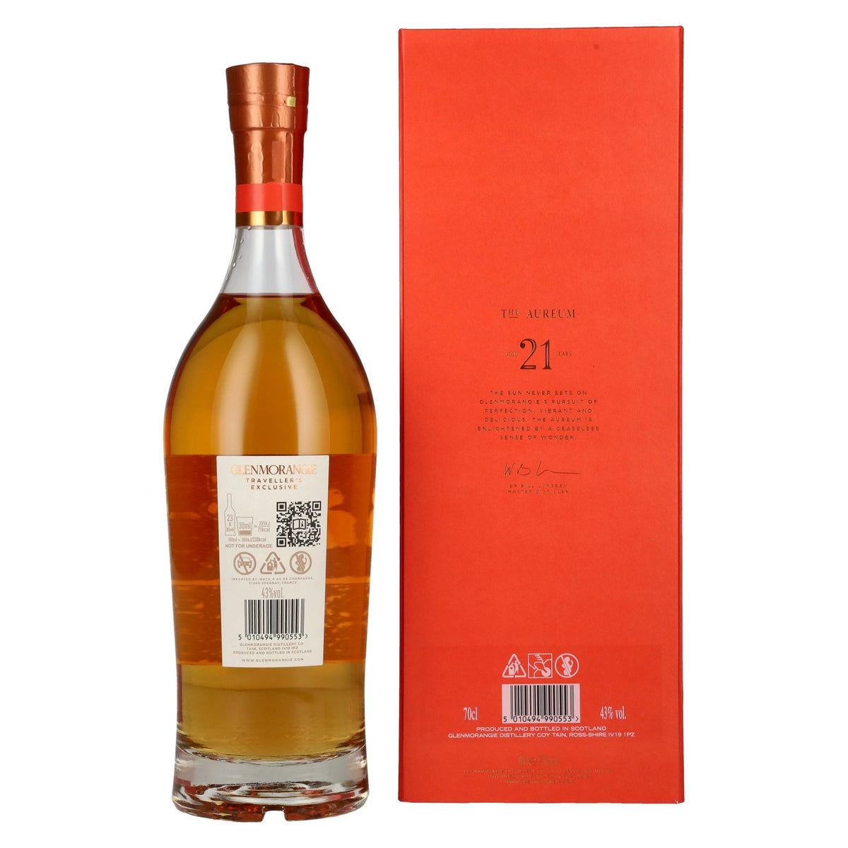 Glenmorangie AUREUM 21 Years Old Highland Single Malt Traveller's Exclusive 43% Vol. 0,7l in Geschenkbox