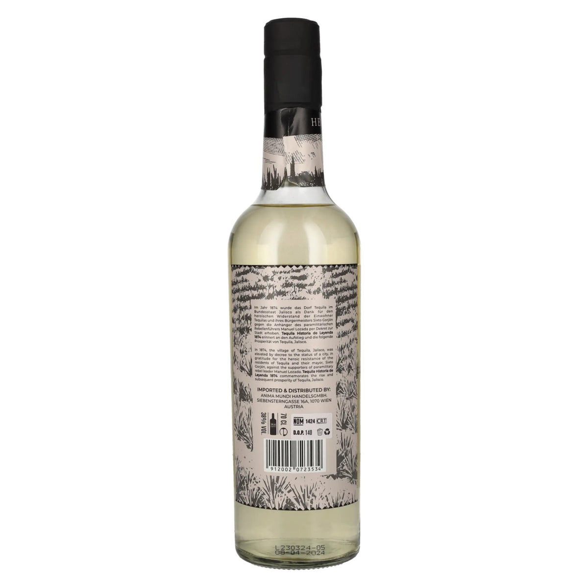 Historia de Leyenda 1874 Reposado 100% de Agave Azul 38% Vol. 0,7l