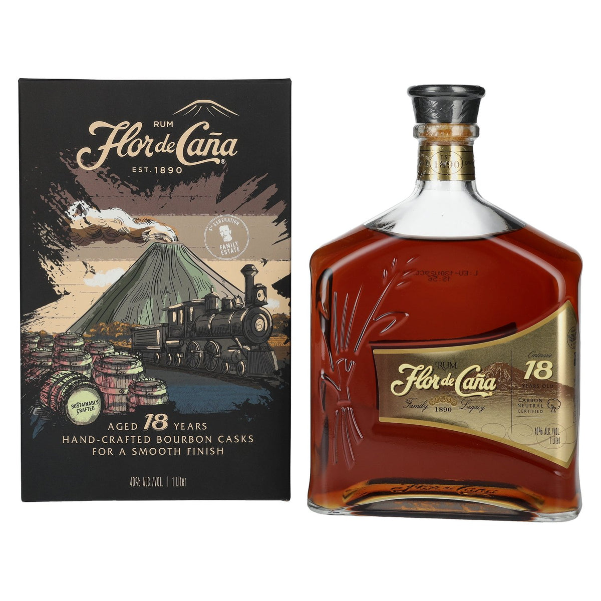 Flor de Caña Centenario 18 Years Old LEGACY EDITION I 40% Vol. 1l in Geschenkbox