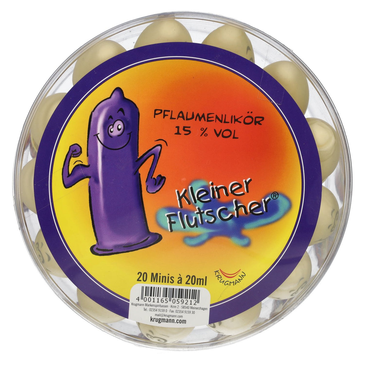 Krugmann's Kleiner Flutscher Liqueur de prune 15% Vol. 20x0,02l