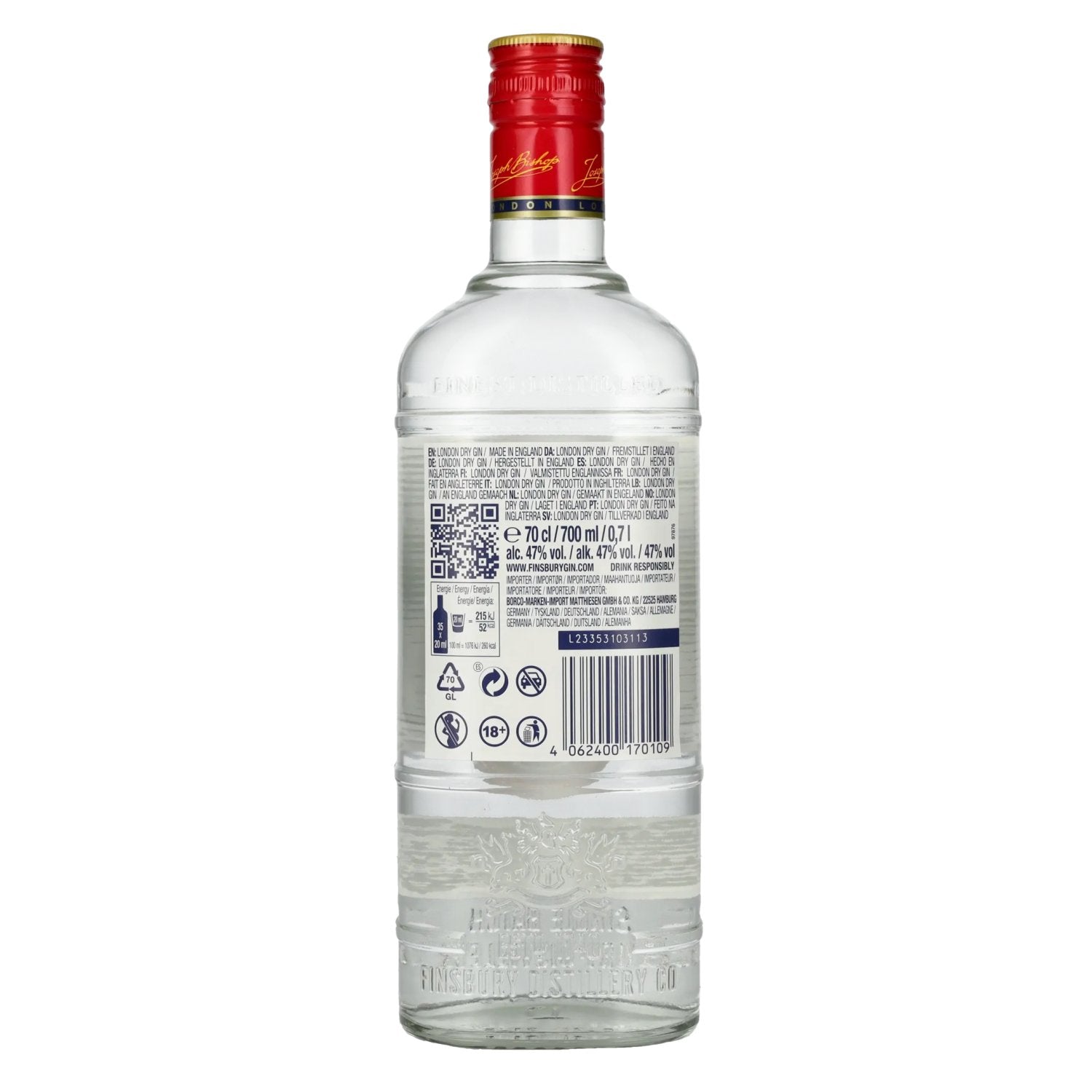 Finsbury 47 London Dry Gin Platinum Edition 47% Vol. 0,7l